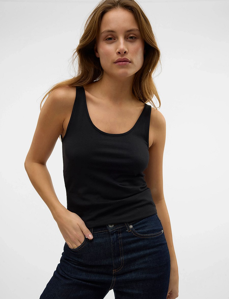 Vero Moda - VMMAXI MY SOFT UU TANK TOP NOOS - tanktops - black - 5