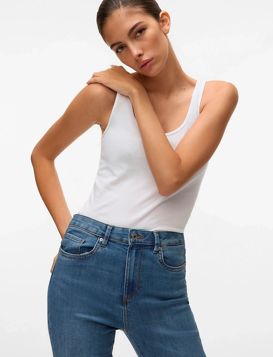 Vero Moda - VMMAXI MY SOFT UU TANK TOP NOOS - sleeveless tops - bright white - 5