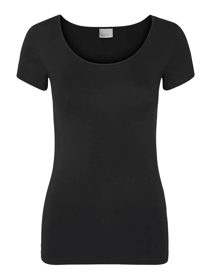 Vero Moda - VMMAXI MY SOFT SS U-NECK NOOS - t-shirts - black - 1