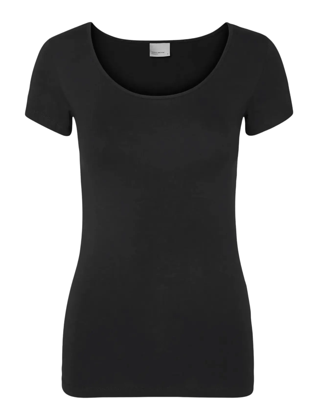 Vero Moda VMMAXI MY SOFT SS U-NECK NOOS - Tøj - BLACK / black