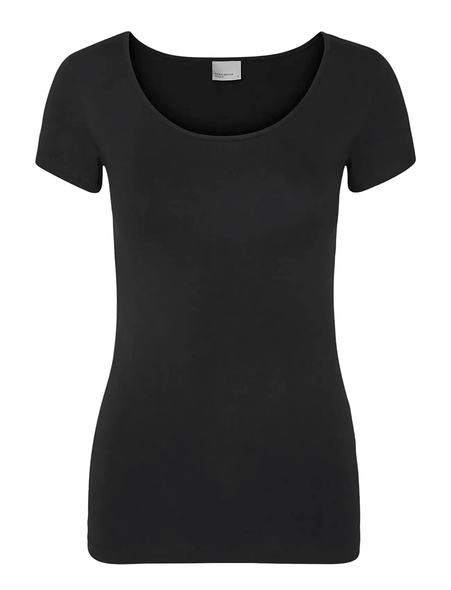Vero Moda - VMMAXI MY SOFT SS U-NECK NOOS - marškinėliai - black - 1