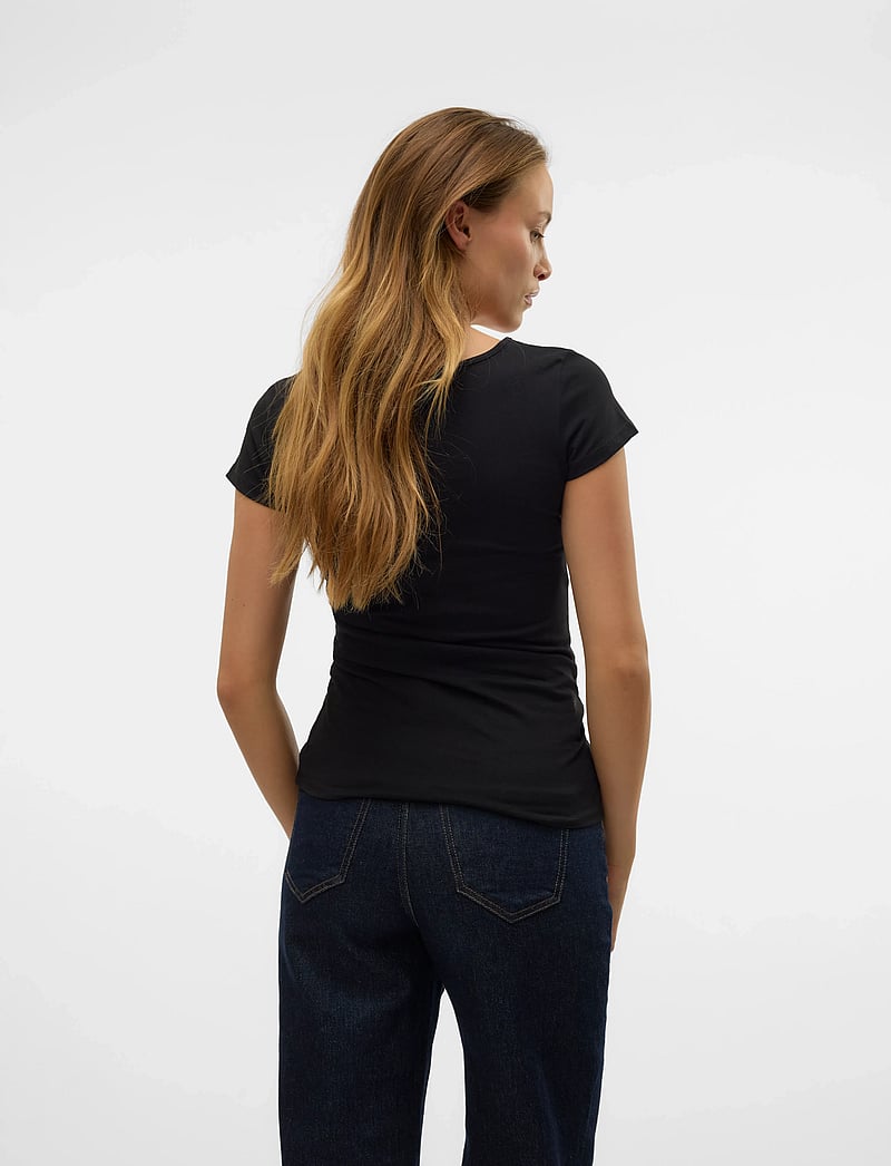 Vero Moda - VMMAXI MY SOFT SS U-NECK NOOS - t-shirts - black - 3