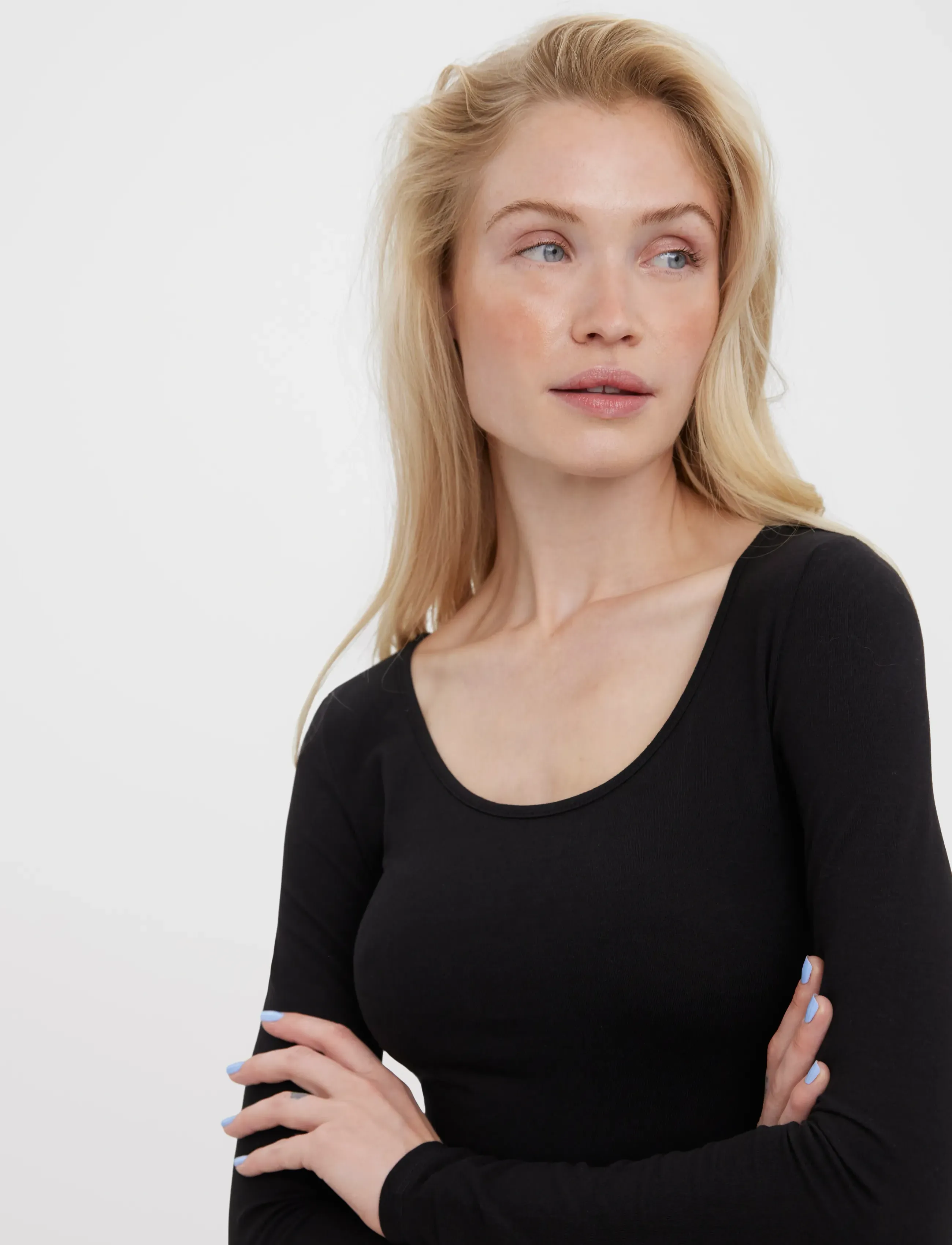 Vero Moda - VMMAXI MY LS SOFT LONG U-NECK  NOOS - langærmede toppe - black - 4