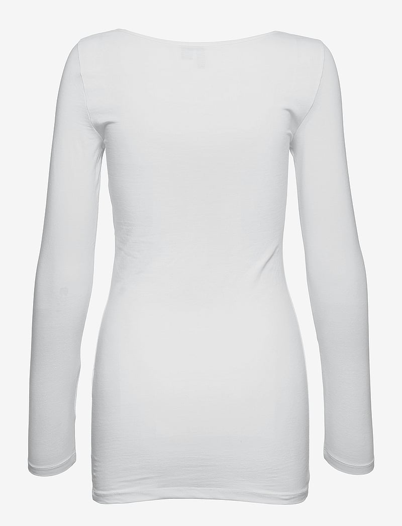 Vero Moda - VMMAXI MY LS SOFT LONG U-NECK NOOS - langærmede toppe - bright white - 2