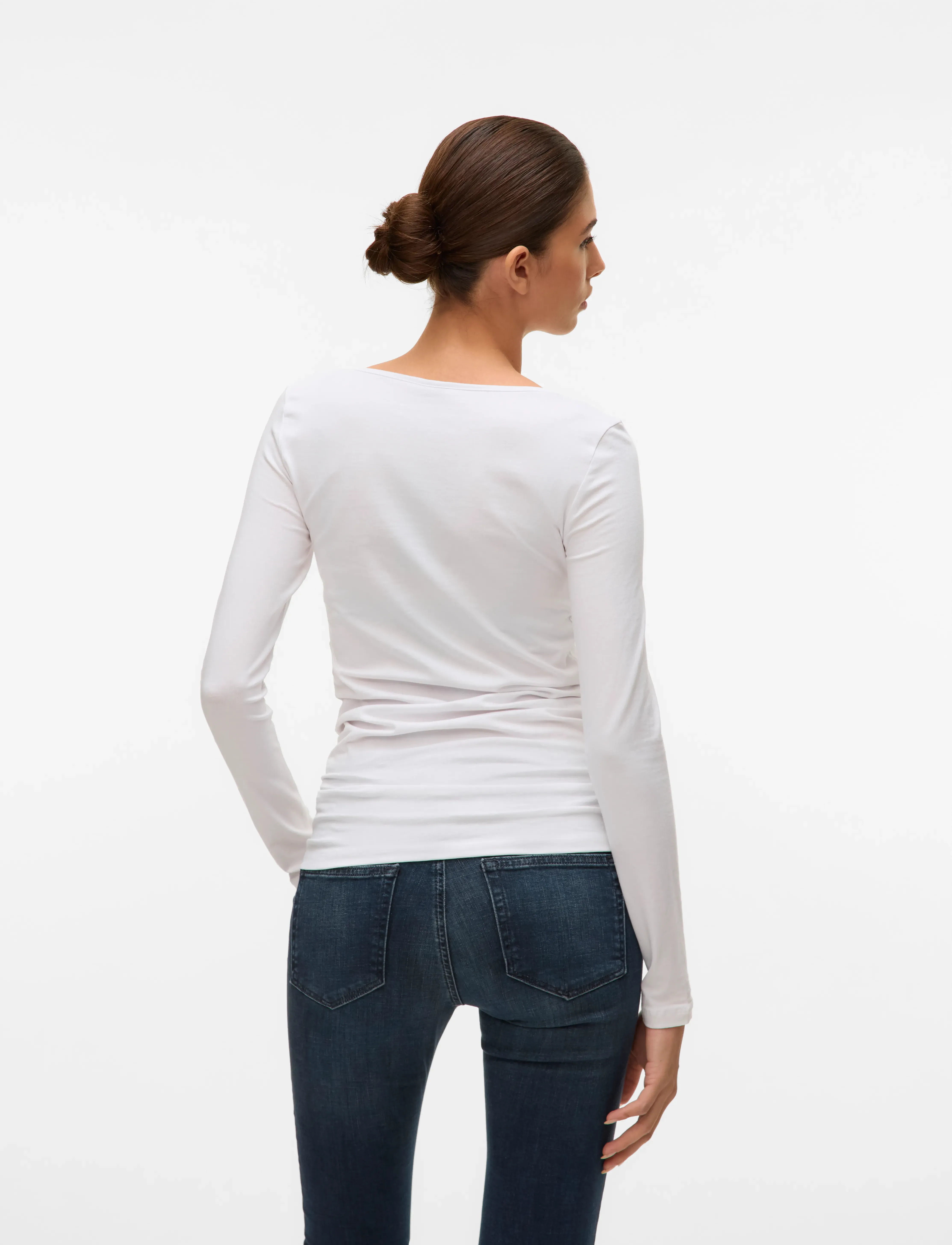 Vero Moda - VMMAXI MY LS SOFT LONG U-NECK NOOS - pitkähihaiset paidat - bright white - 3