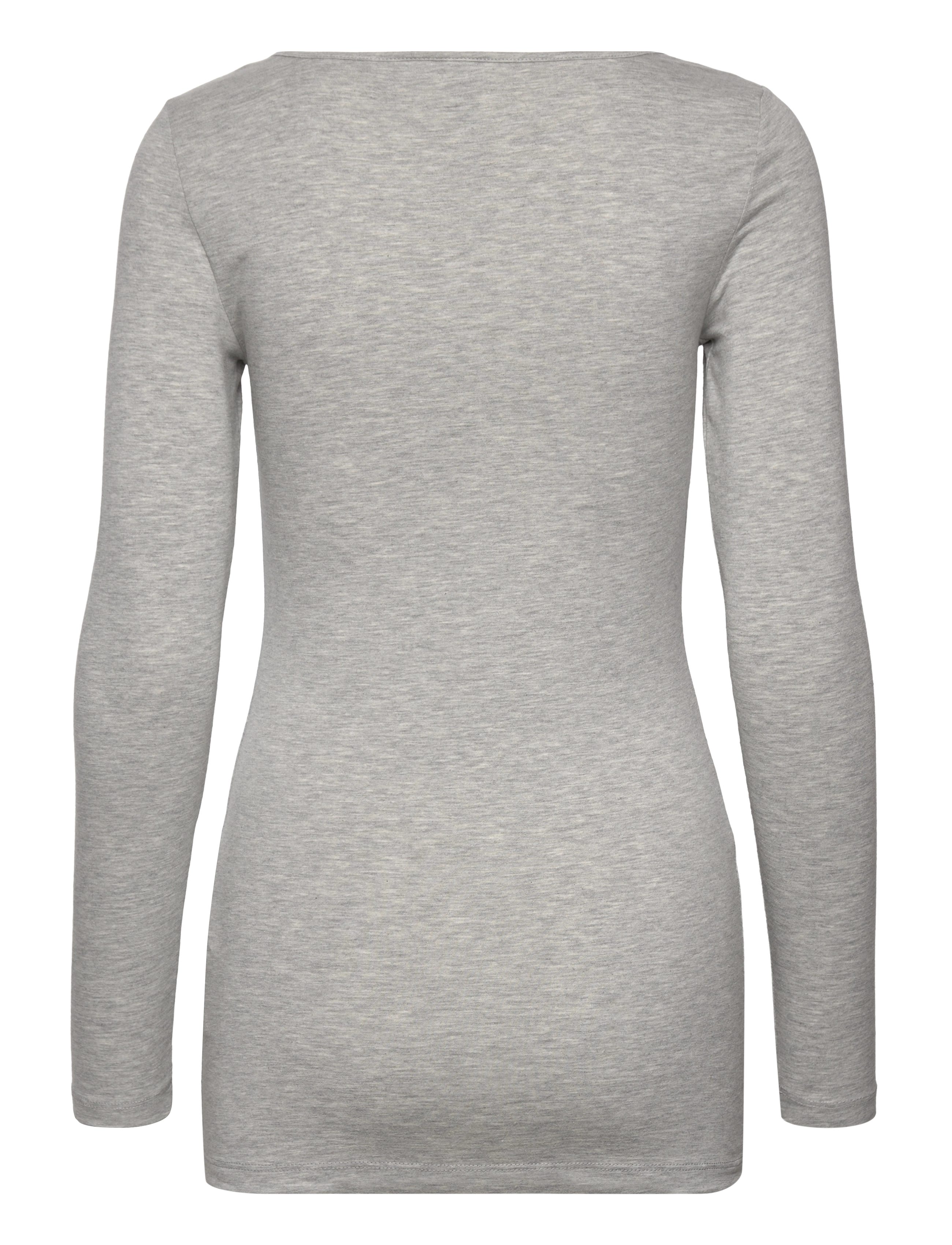 Vero Moda - VMMAXI MY LS SOFT LONG U-NECK  NOOS - langærmede toppe - light grey melange - 2