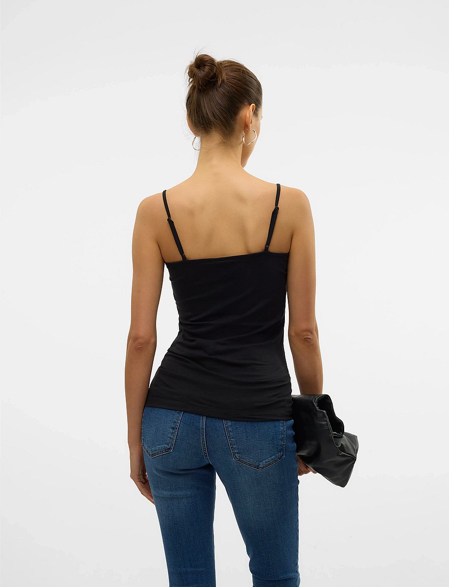 Vero Moda - VMMAXI MY SOFT V SINGLET JRS NOOS - tanktops - black - 3