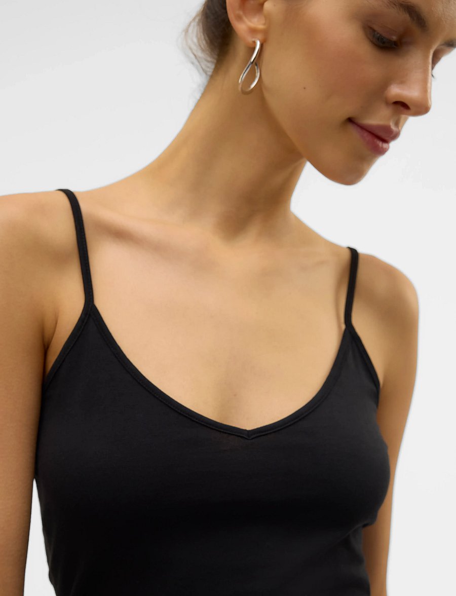 Vero Moda - VMMAXI MY SOFT V SINGLET JRS NOOS - tanktops - black - 5