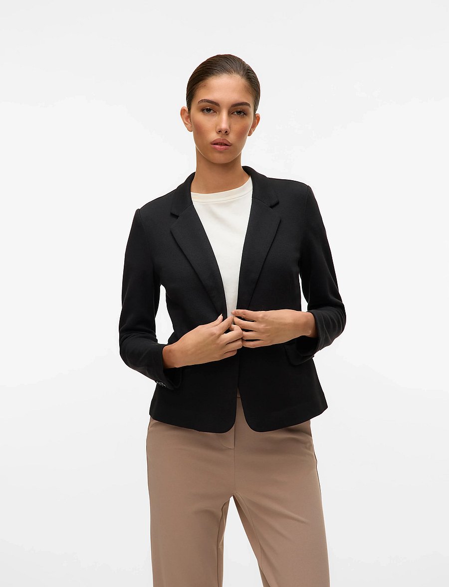 Vero Moda - VMJULIA LS BLAZER DNM - enkelknäppta kavajer - black - 0