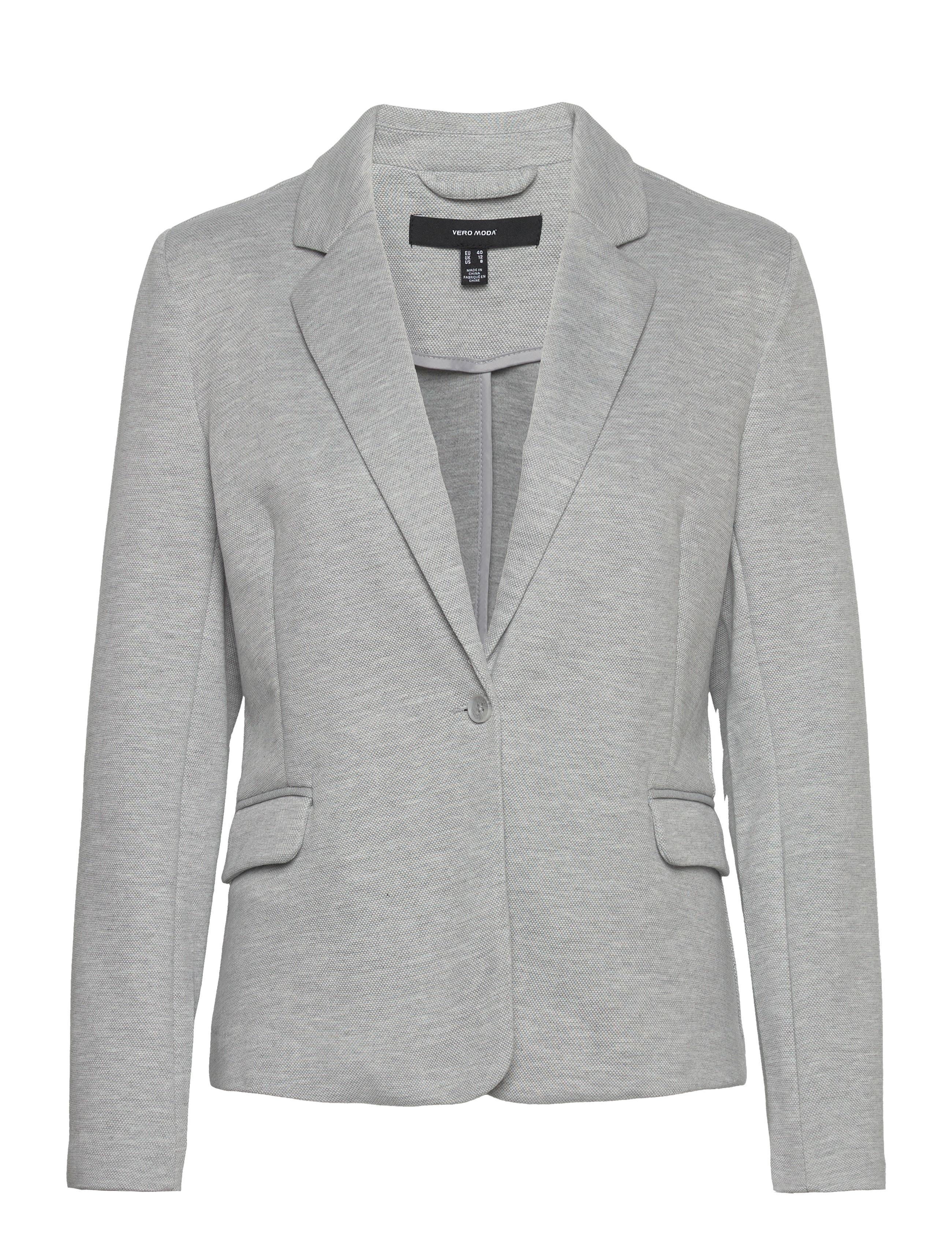 Vero Moda VMJULIA LS BLAZER JRS NOOS - Tøj - LIGHT GREY MELANGE / grey