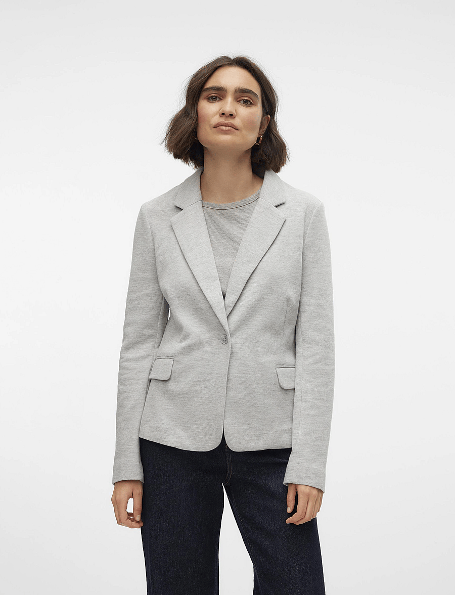 Vero Moda - VMJULIA LS BLAZER DNM - einreihige blazer - light grey melange - 0