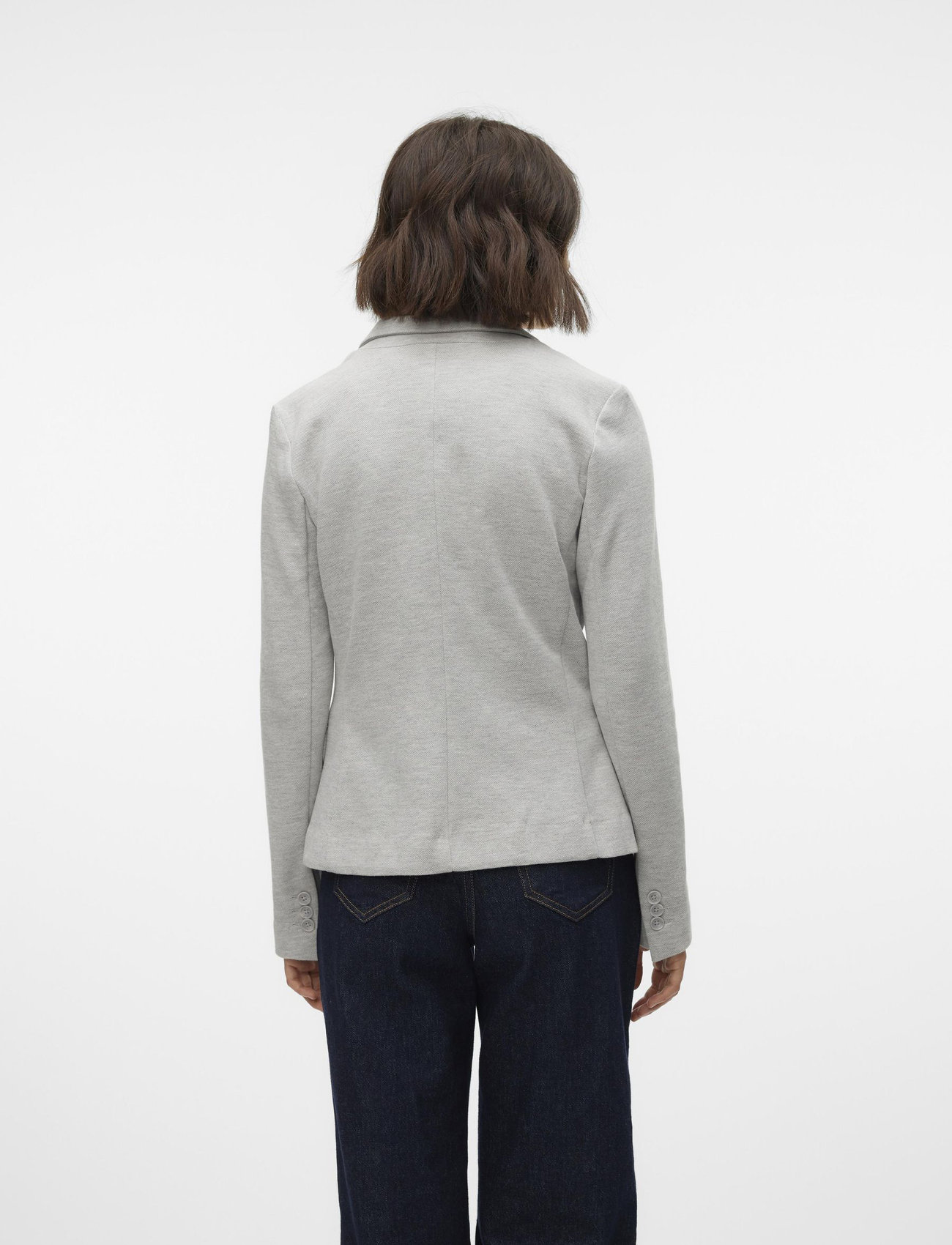 Vero Moda - VMJULIA LS BLAZER JRS NOOS - enkeltradede blazere - light grey melange - 3