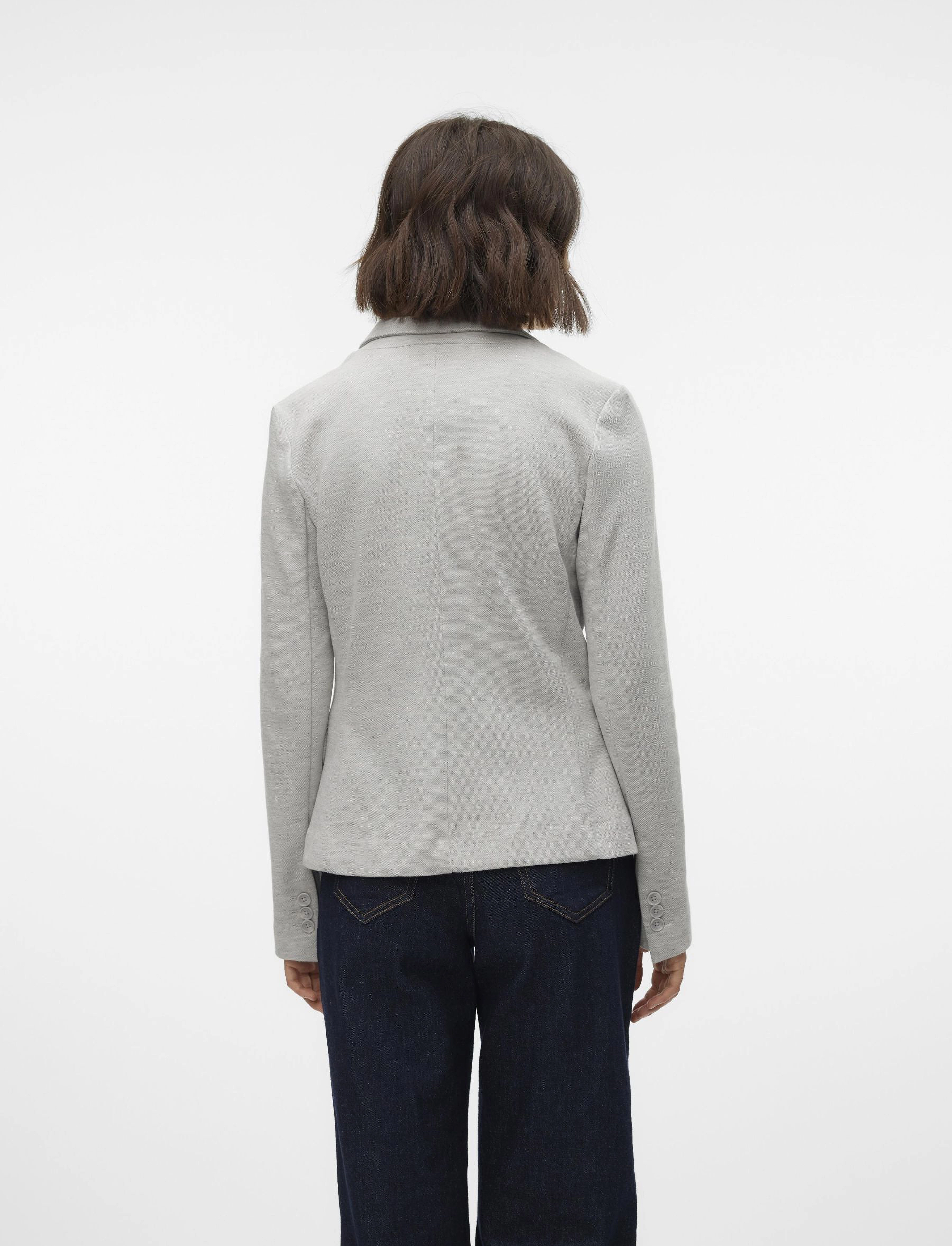 Vero Moda - VMJULIA LS BLAZER JRS NOOS - yksiriviset bleiserit - light grey melange - 3