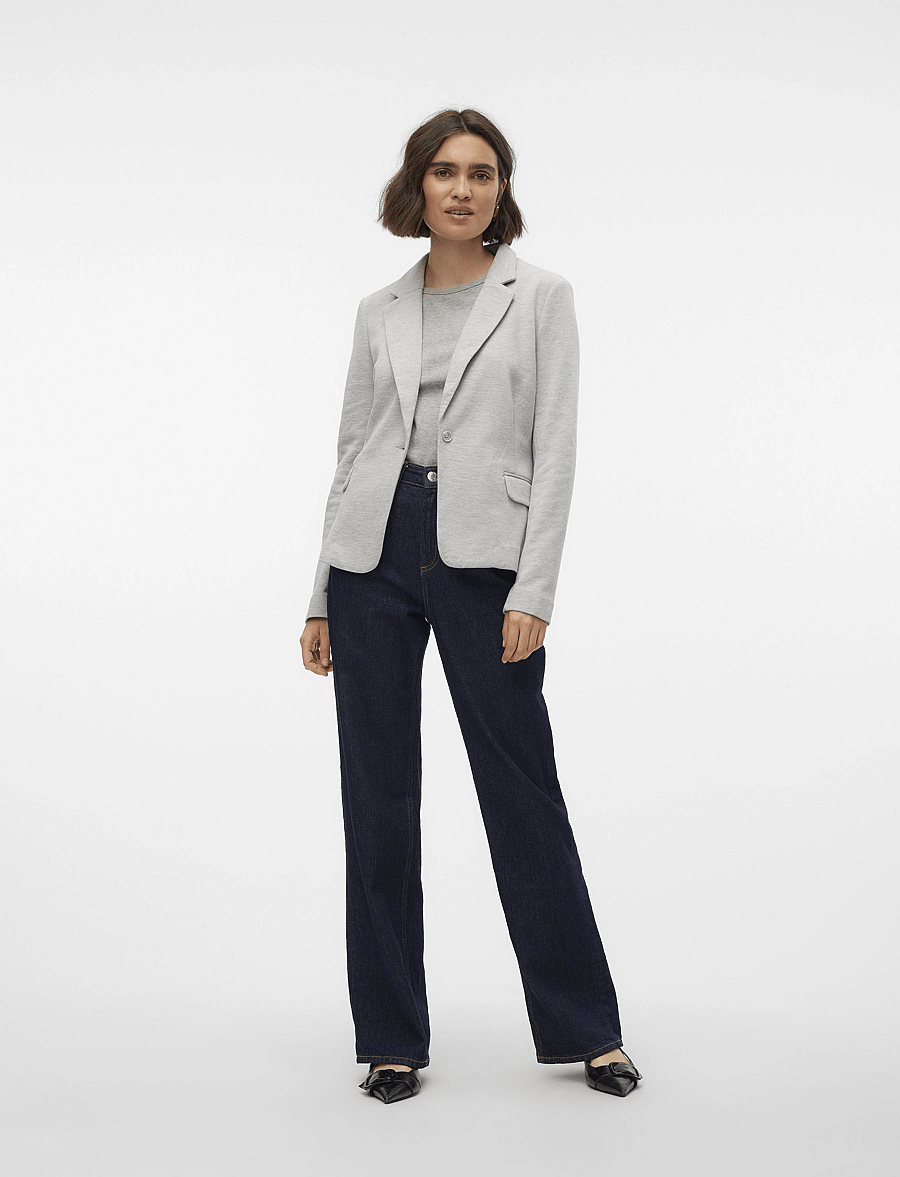 Vero Moda - VMJULIA LS BLAZER DNM - einreihige blazer - light grey melange - 4