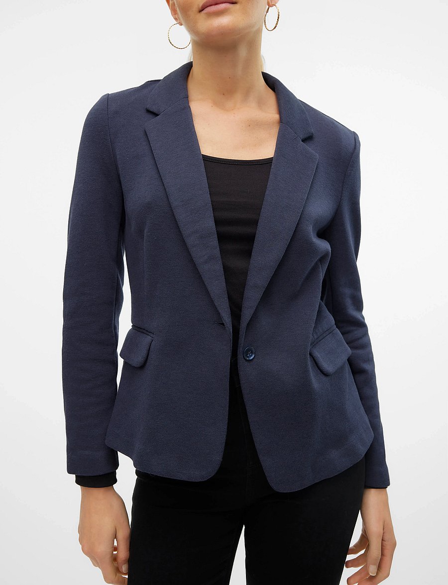 Vero Moda - VMJULIA LS BLAZER JRS NOOS - marynarki z pojedynczym zapięciem - total eclipse - 5
