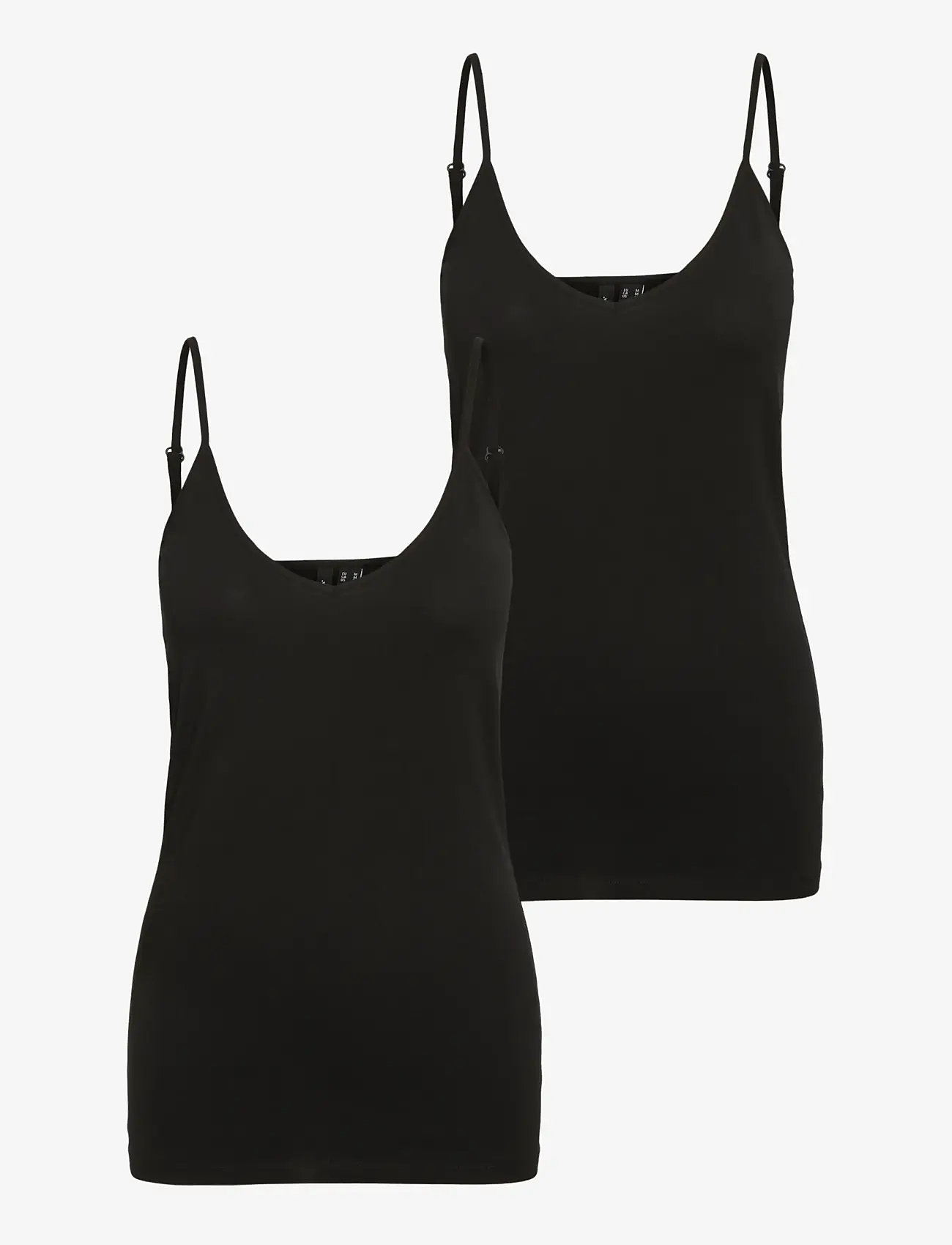 Vero Moda - VMMAXI MY SOFT V SINGLET JRS 2-PACK - tanktops - black - 1