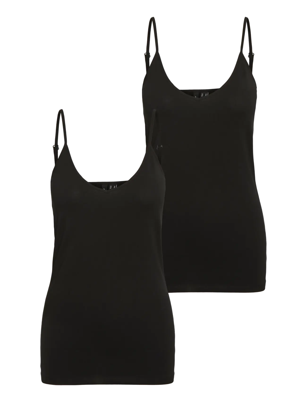 Vero Moda VMMAXI MY SOFT V SINGLET JRS 2-PACK - Vero Moda - BLACK / black