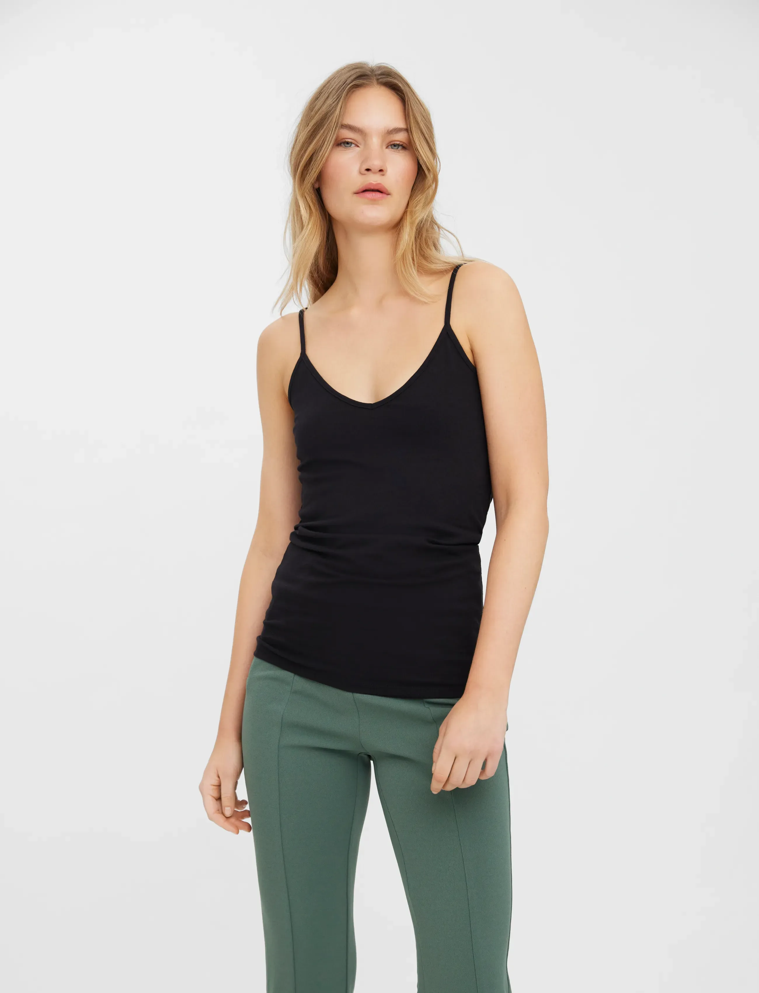 VERO MODA Vmmaxi My Soft V Singlet Jrs 2-Pack linnen dam – bild 6