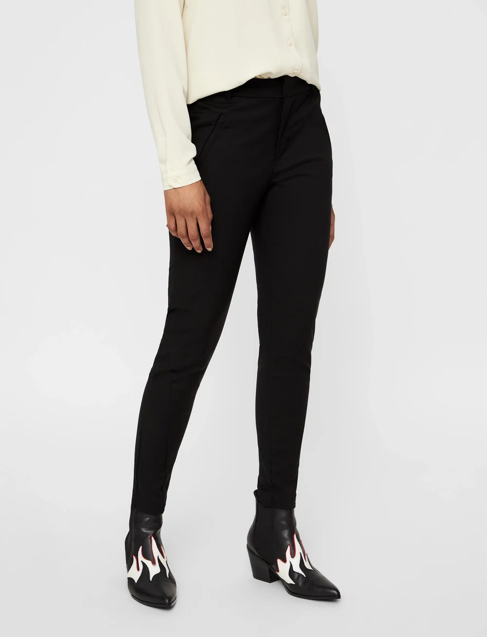 Vero Moda - VMVICTORIA NW ANTIFIT ANKLE PANT NOOS - slim fit bukser - black - 0