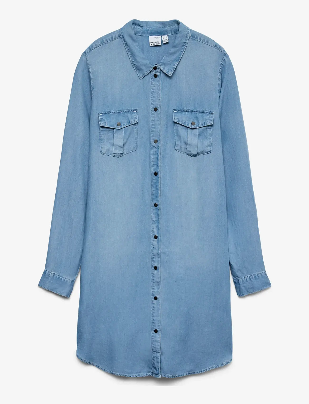 Vero Moda - VMSIGGA LS SHORT DRESS LT BL GA NOOS - teksakleidid - light blue denim - 1