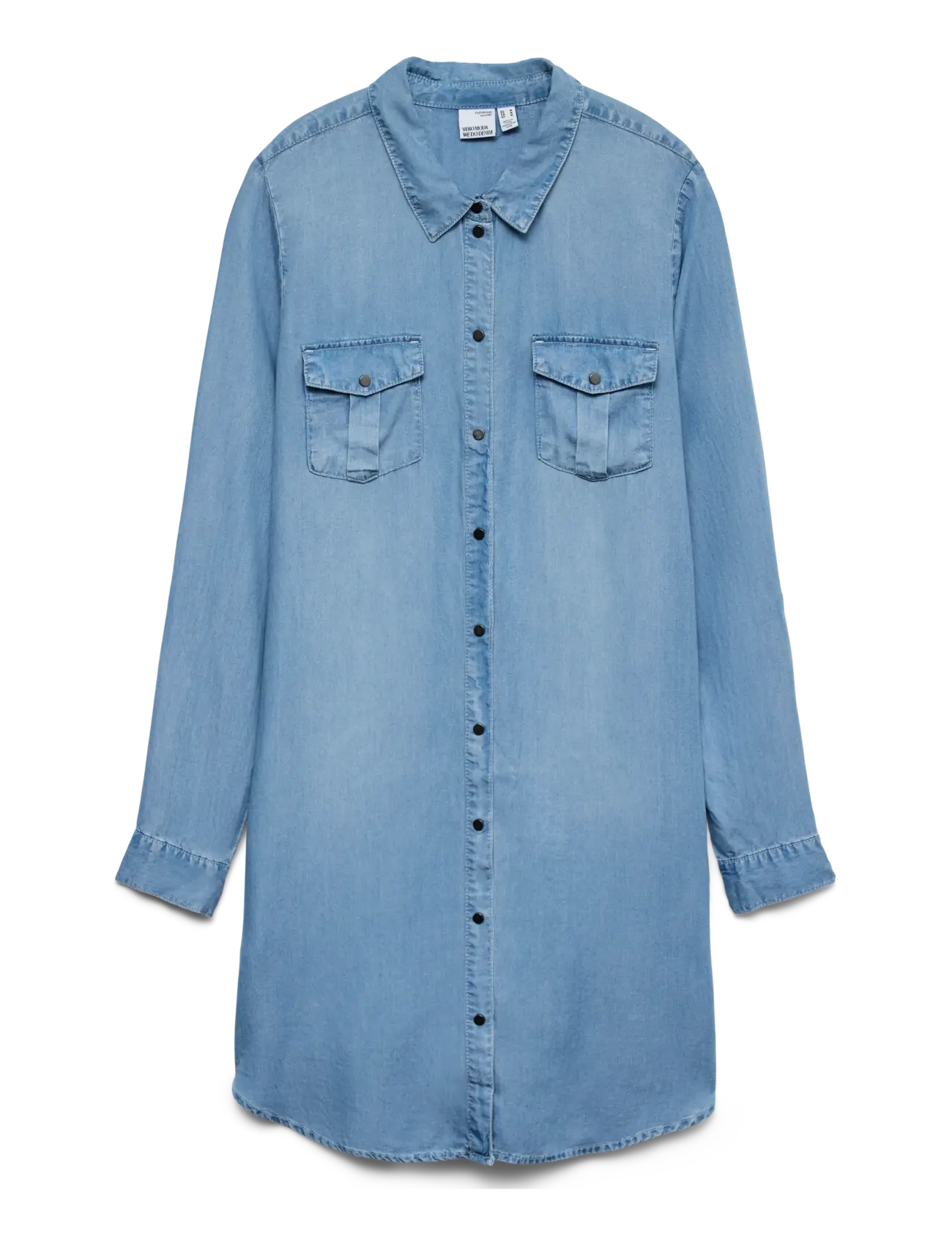 Vero Moda VMSIGGA LS SHORT DRESS LT BL GA NOOS - Teksakleidid - LIGHT BLUE DENIM / blue