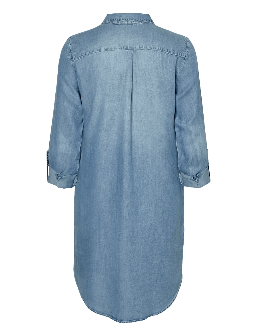 Vero Moda - VMSIGGA LS SHORT DRESS LT BL GA NOOS - kjólar úr gallaefni - light blue denim - 2