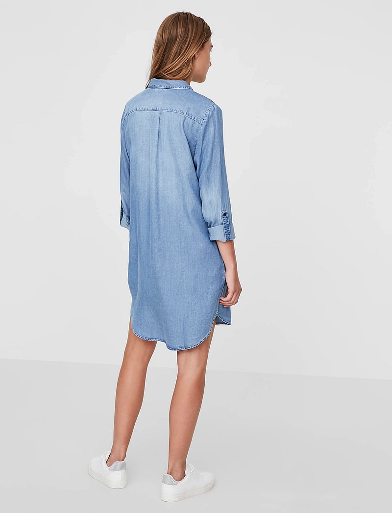 Vero Moda - VMSIGGA LS SHORT DRESS LT BL GA NOOS - jeanskleider - light blue denim - 4