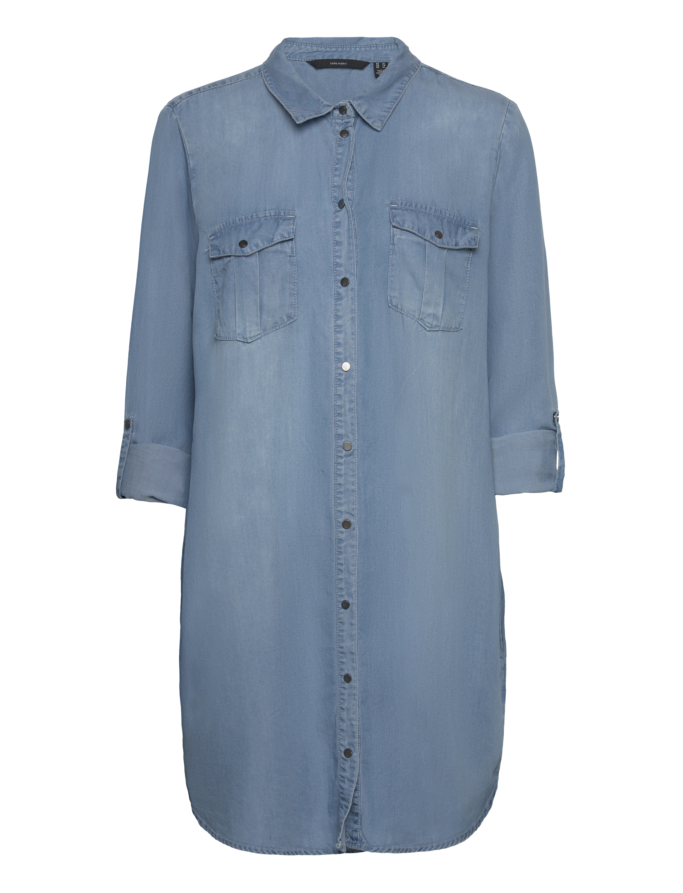 Vero Moda - VMSIGGA LS SHORT DRESS LT BL GA NOOS - kjólar úr gallaefni - light blue denim - 3
