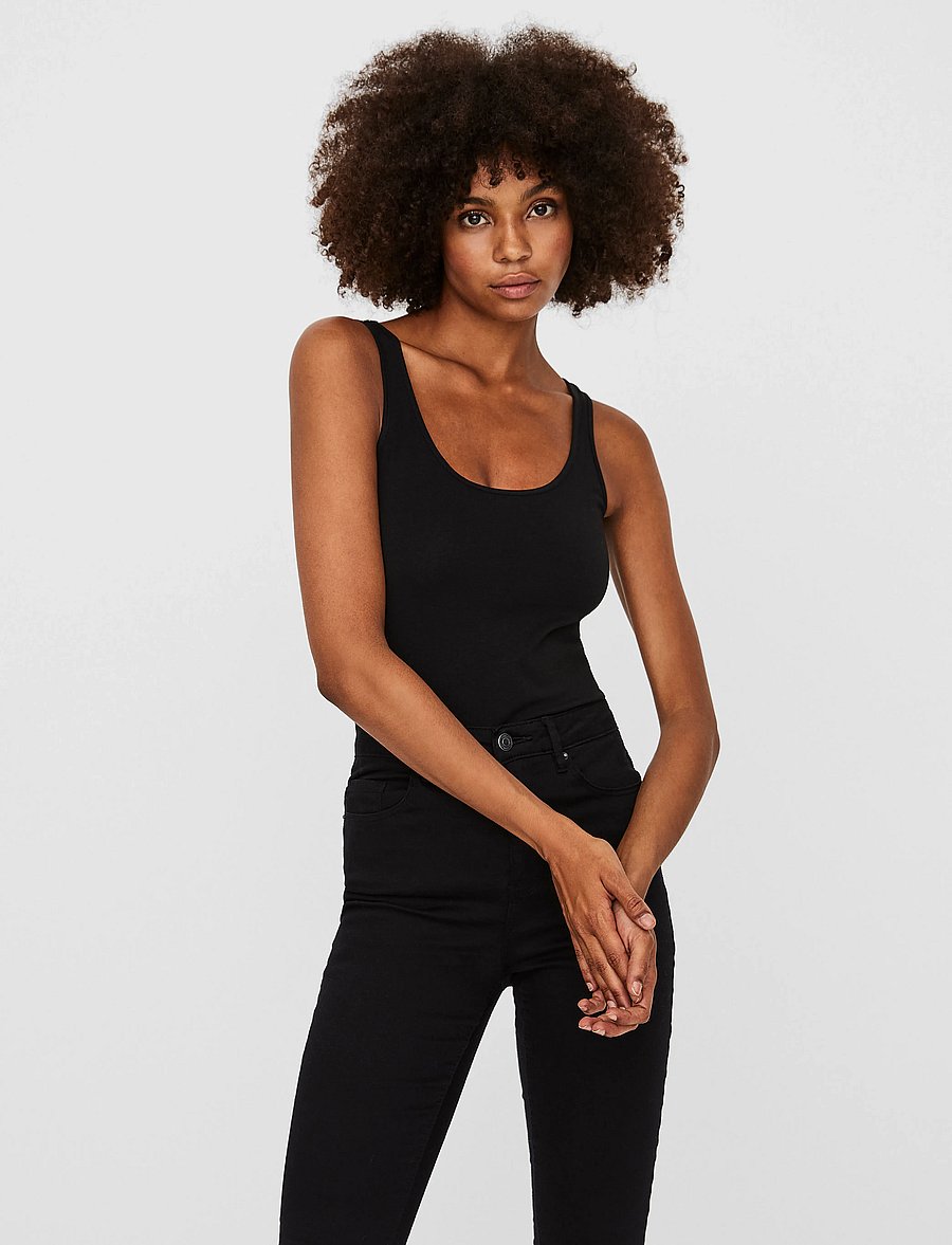 Vero Moda - VMMAXI MY SOFT LONG TANK TOP NOOS - linnen - black - 4