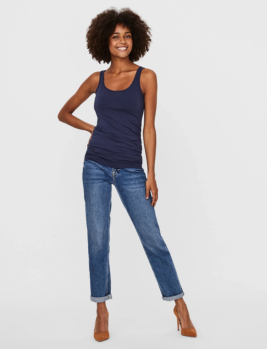 Vero Moda - VMMAXI MY SOFT LONG TANK TOP NOOS - tanktops - black iris - 4