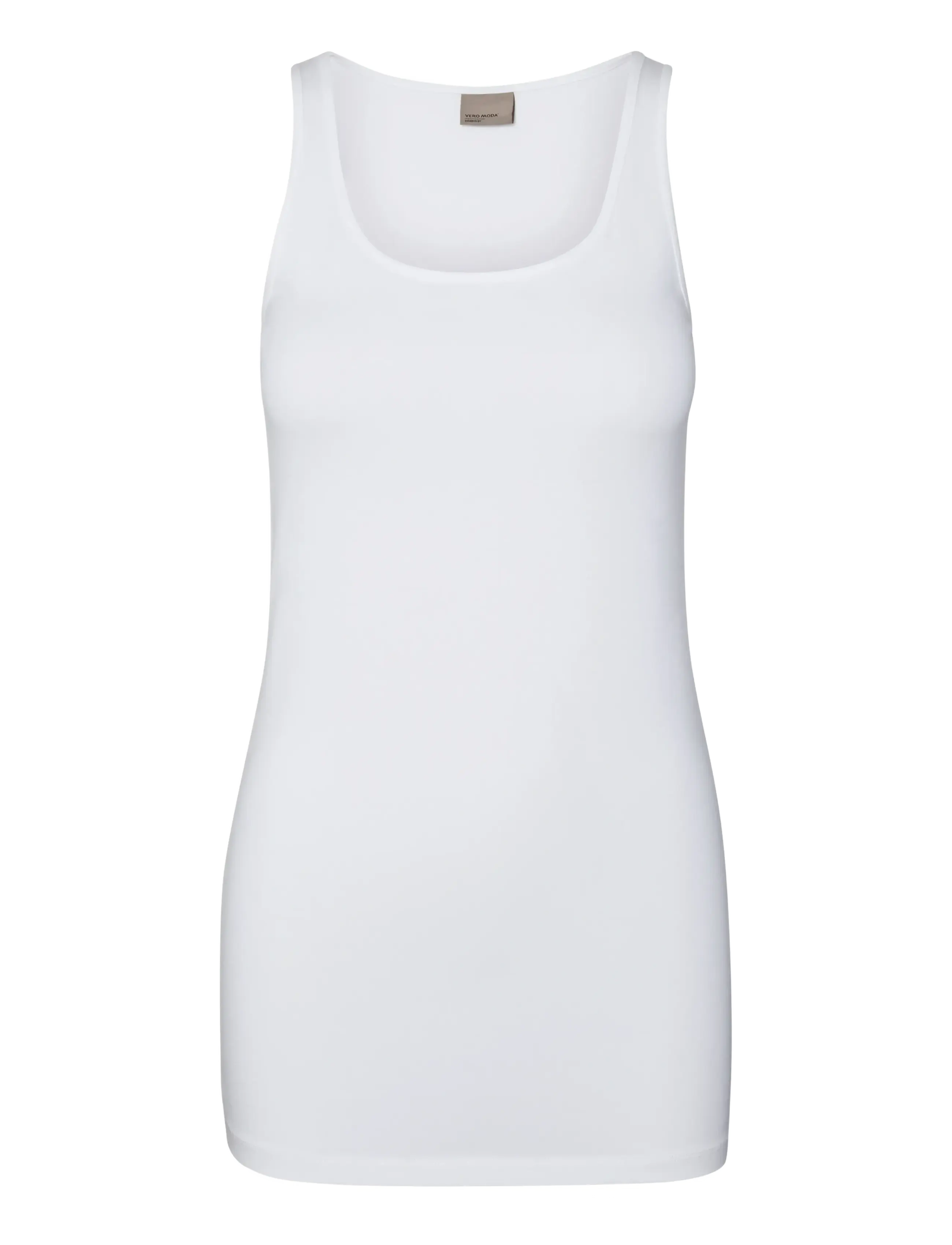 Vero Moda VMMAXI MY SOFT LONG TANK TOP NOOS - Tøj - BRIGHT WHITE / white