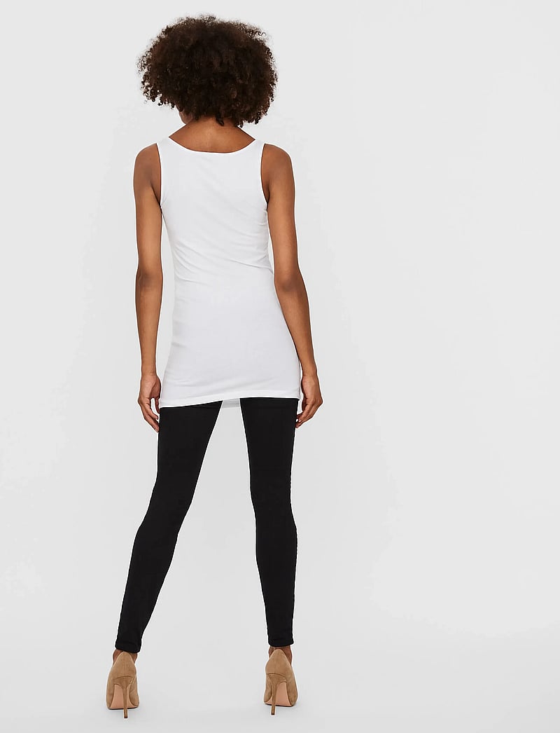 Vero Moda - VMMAXI MY SOFT LONG TANK TOP NOOS - sleeveless tops - bright white - 3