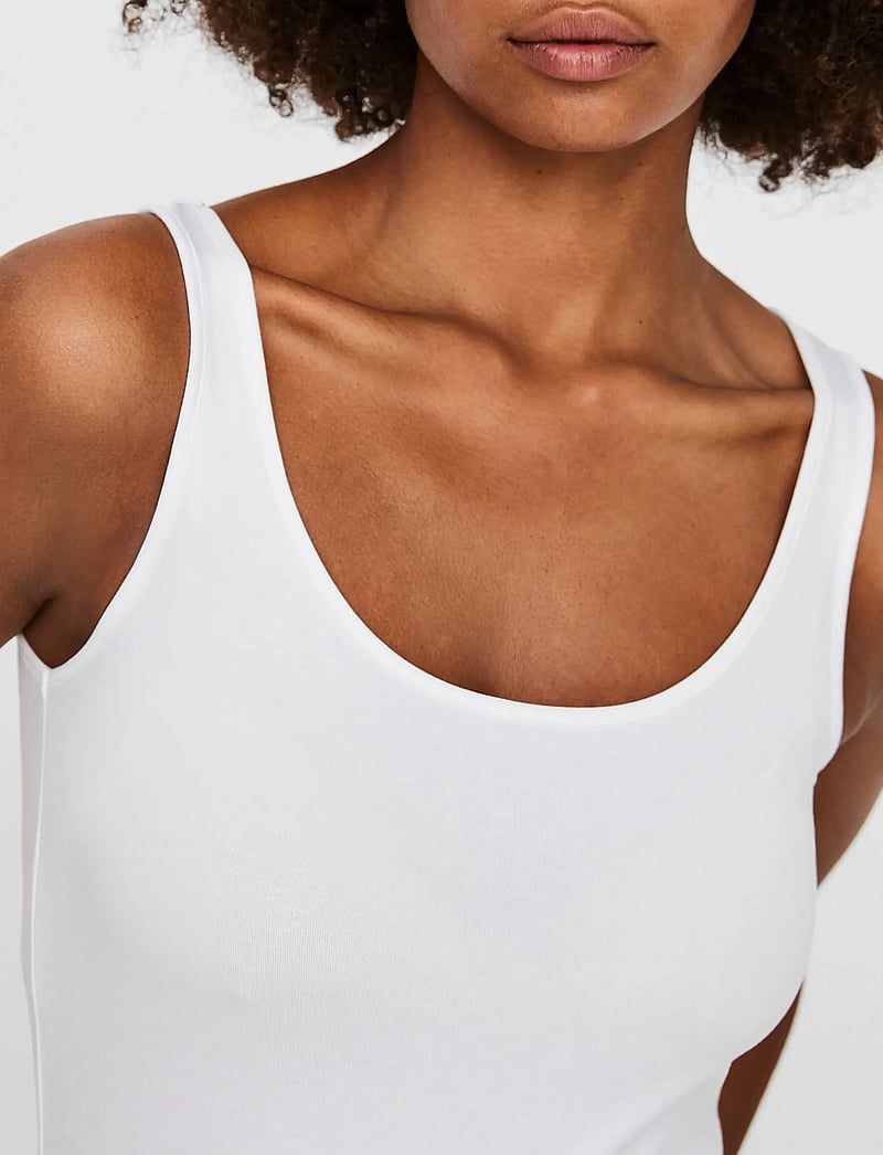 Vero Moda - VMMAXI MY SOFT LONG TANK TOP NOOS - sleeveless tops - bright white - 5