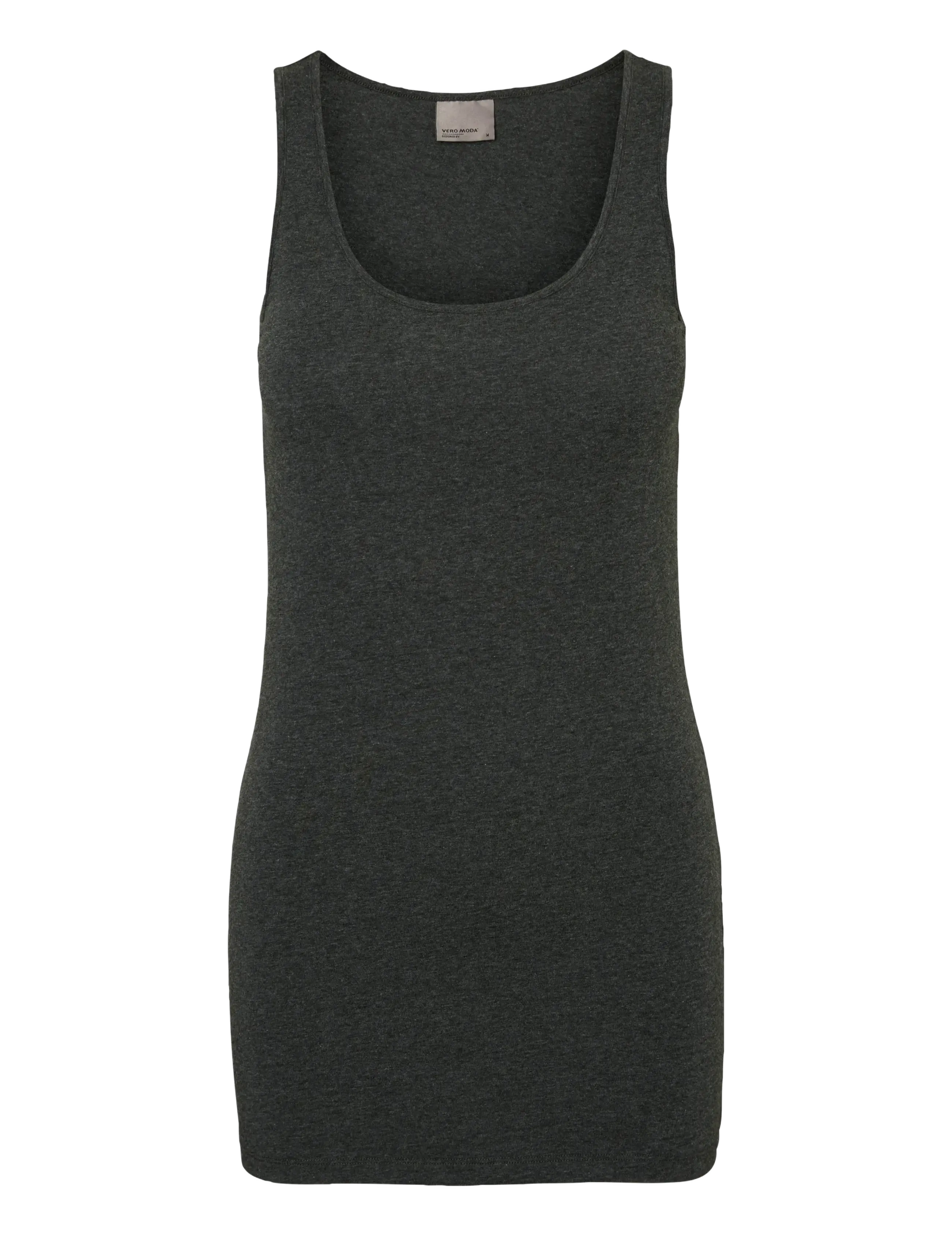 VMMAXI MY SOFT LONG TANK TOP NOOS - DARK GREY MELANGE