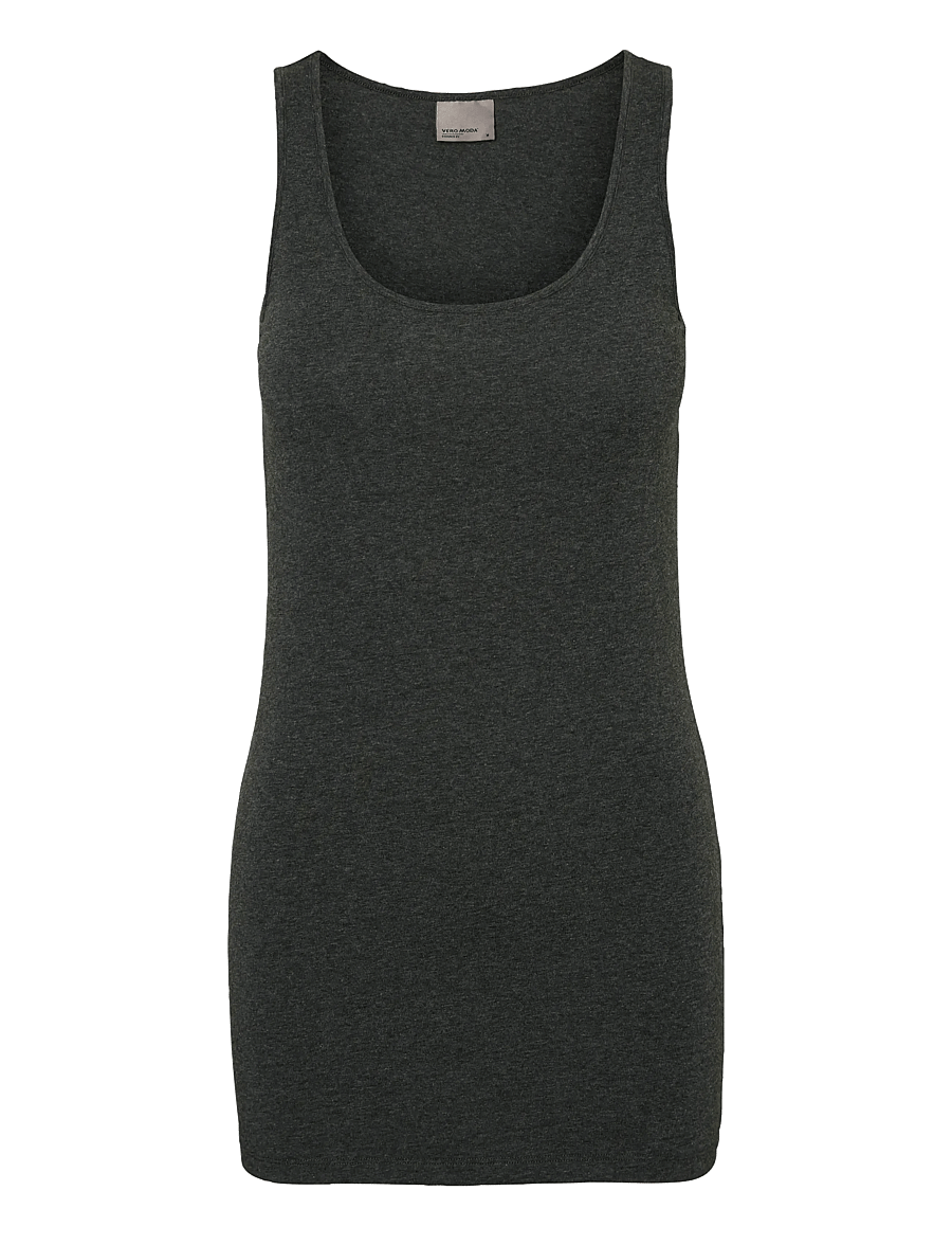 Vero Moda - VMMAXI MY SOFT LONG TANK TOP NOOS - tanktops - dark grey melange - 1