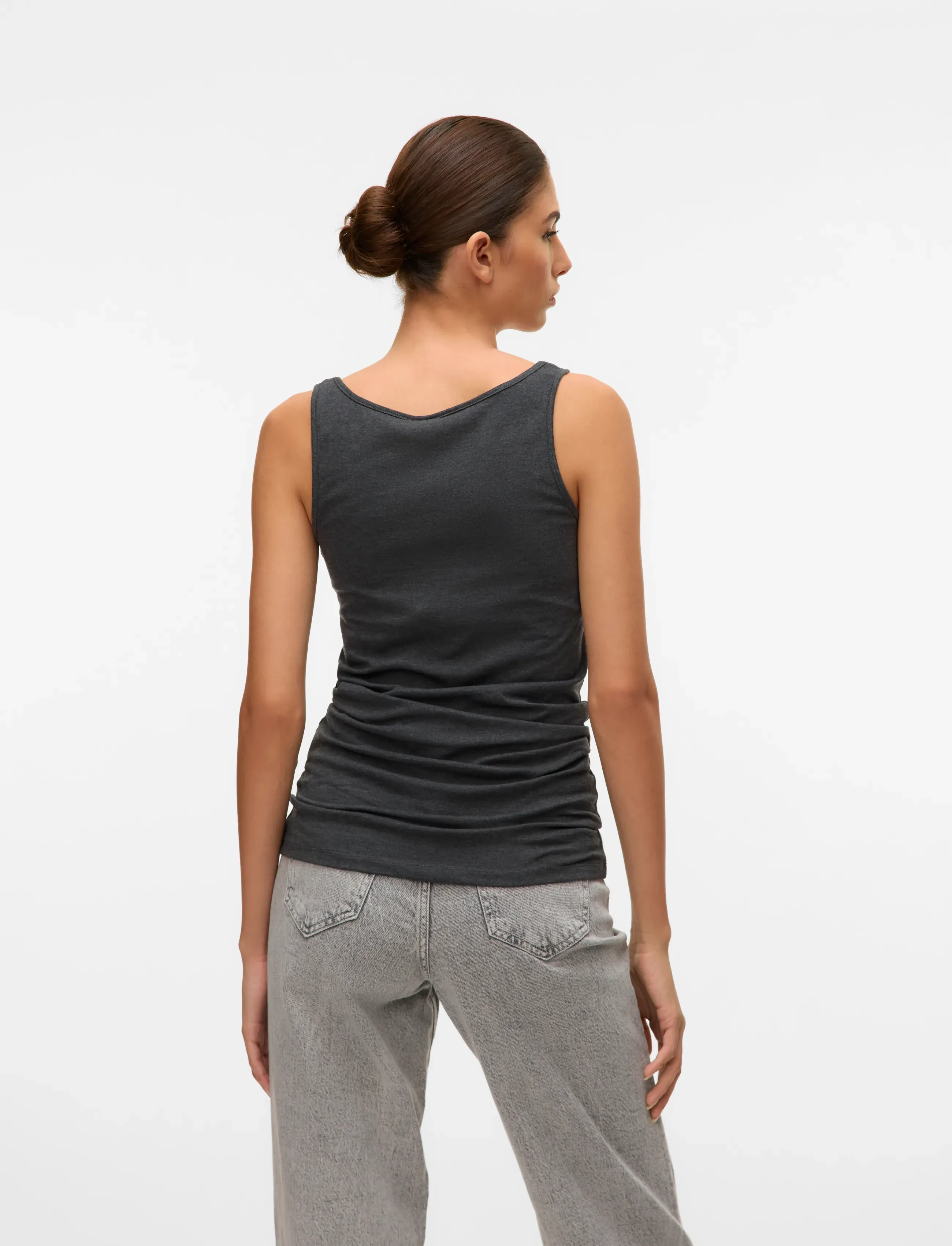Vero Moda - VMMAXI MY SOFT LONG TANK TOP NOOS - tanktops - dark grey melange - 3