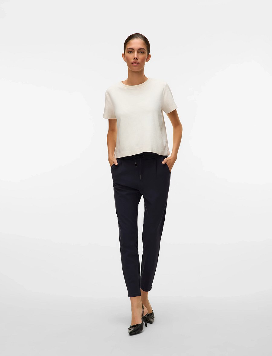 Vero Moda - VMEVA MW LOOSE STRING PANT NOOS - jogginghosen - night sky - 5