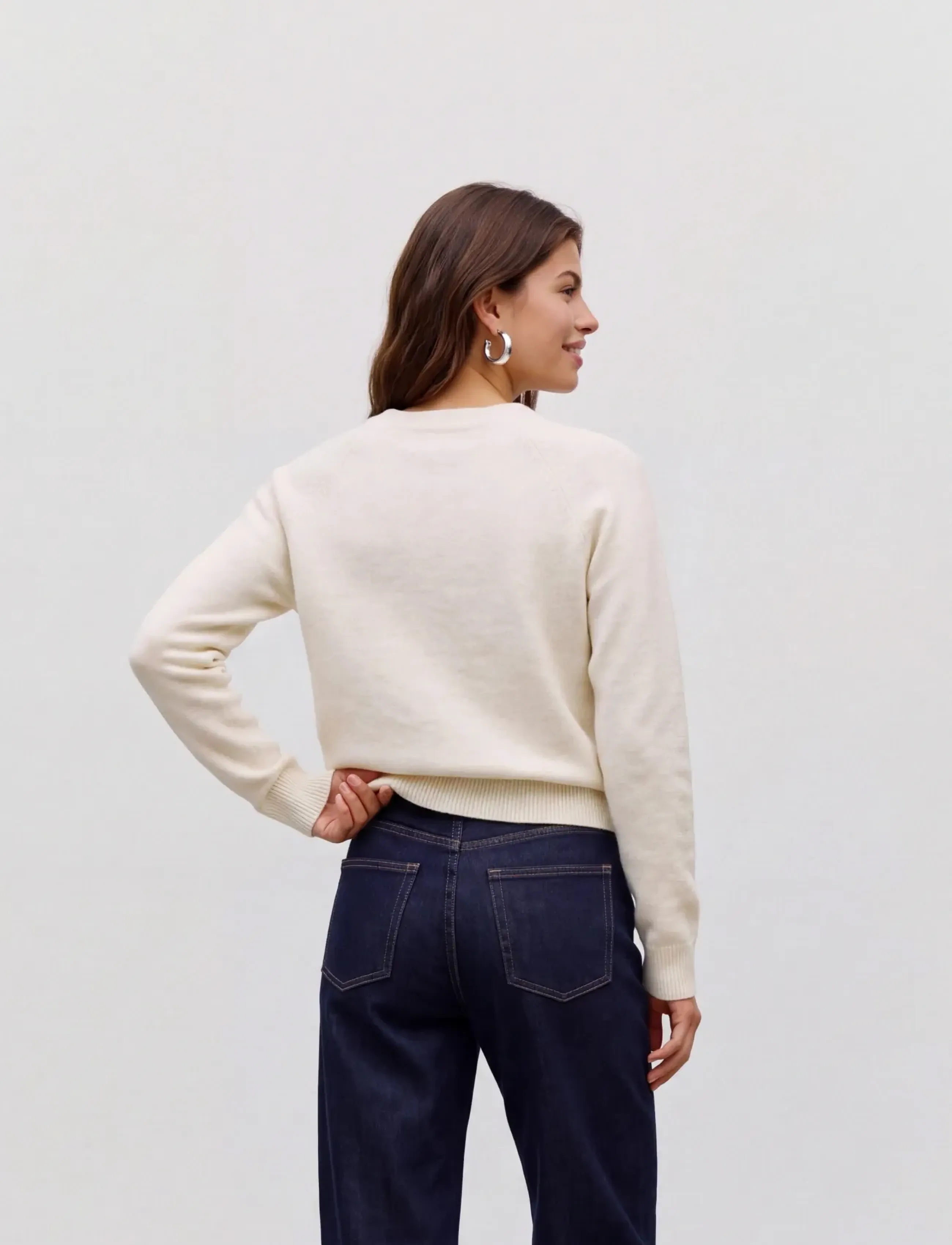 Vero Moda - VMDOFFY LS O-NECK BLOUSE GA NOOS - striktrøjer - birch - 3