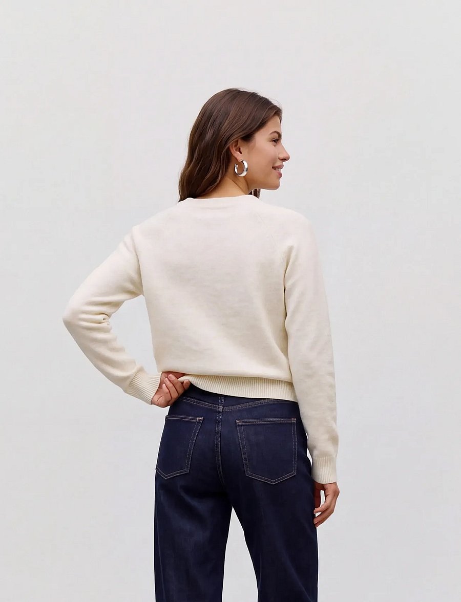 Vero Moda - VMDOFFY LS O-NECK BLOUSE GA NOOS - striktrøjer - birch - 3