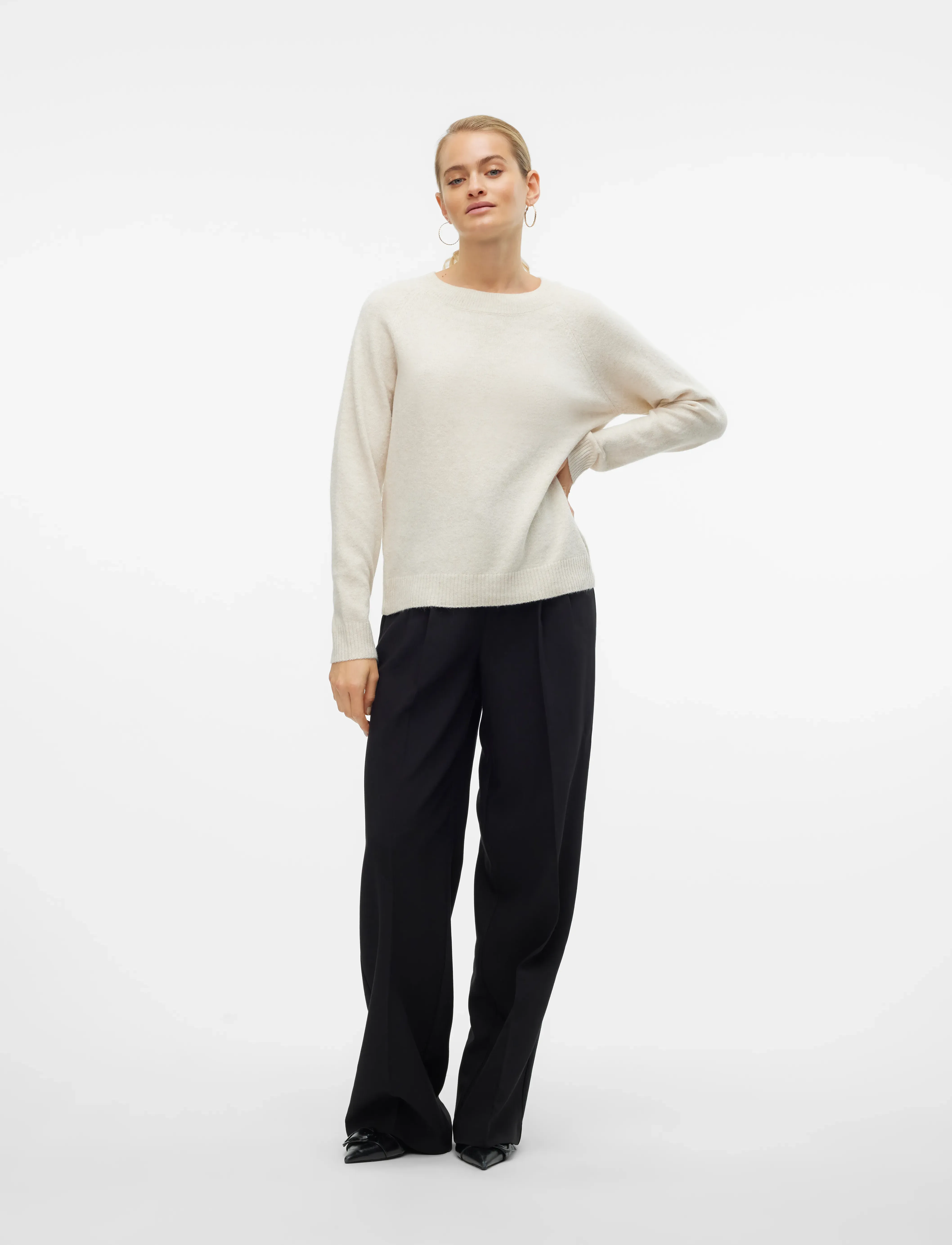 Vero Moda - VMDOFFY LS O-NECK BLOUSE GA NOOS - neulepuserot - birch - 5