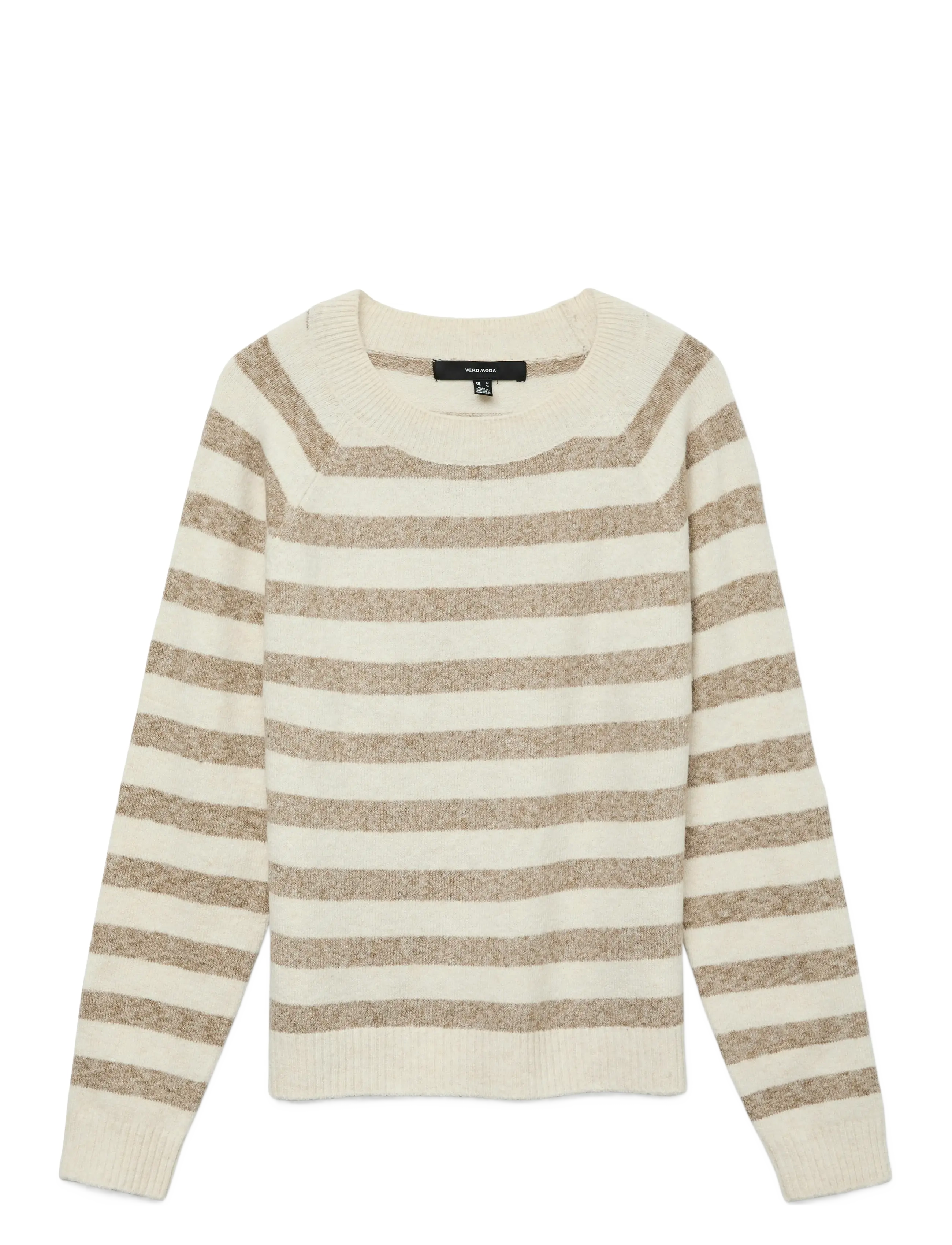 Vero Moda VMDOFFY LS O-NECK BLOUSE GA NOOS - Riided - BIRCH / cream