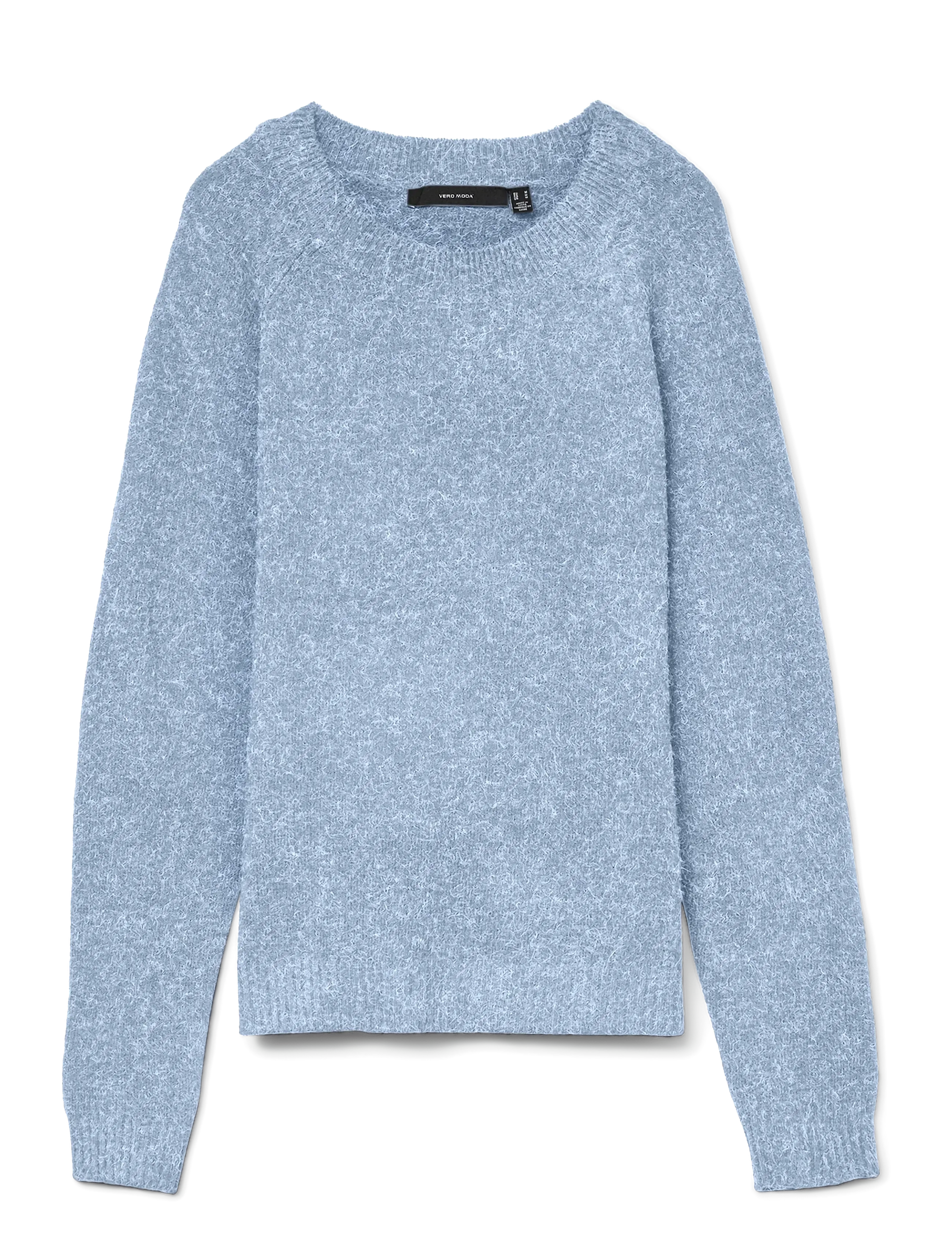 Vero Moda VMDOFFY LS O-NECK BLOUSE GA NOOS - Pullover - CASHMERE BLUE / blue