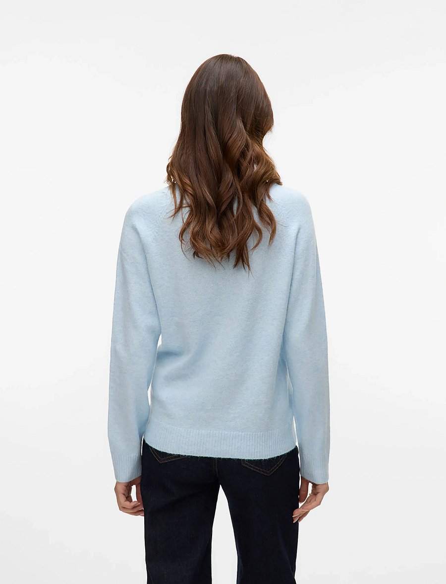 Vero Moda - VMDOFFY LS O-NECK BLOUSE GA NOOS - sviitrid - cashmere blue - 2