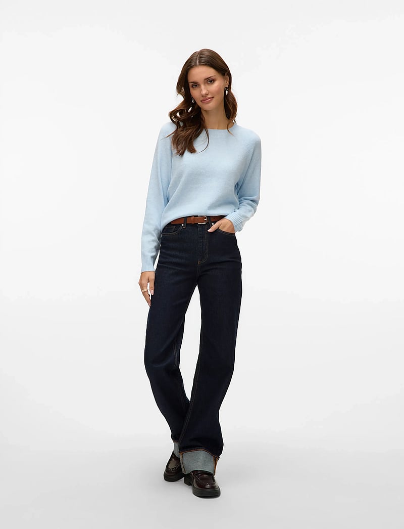 Vero Moda - VMDOFFY LS O-NECK BLOUSE GA NOOS - pullover - cashmere blue - 3