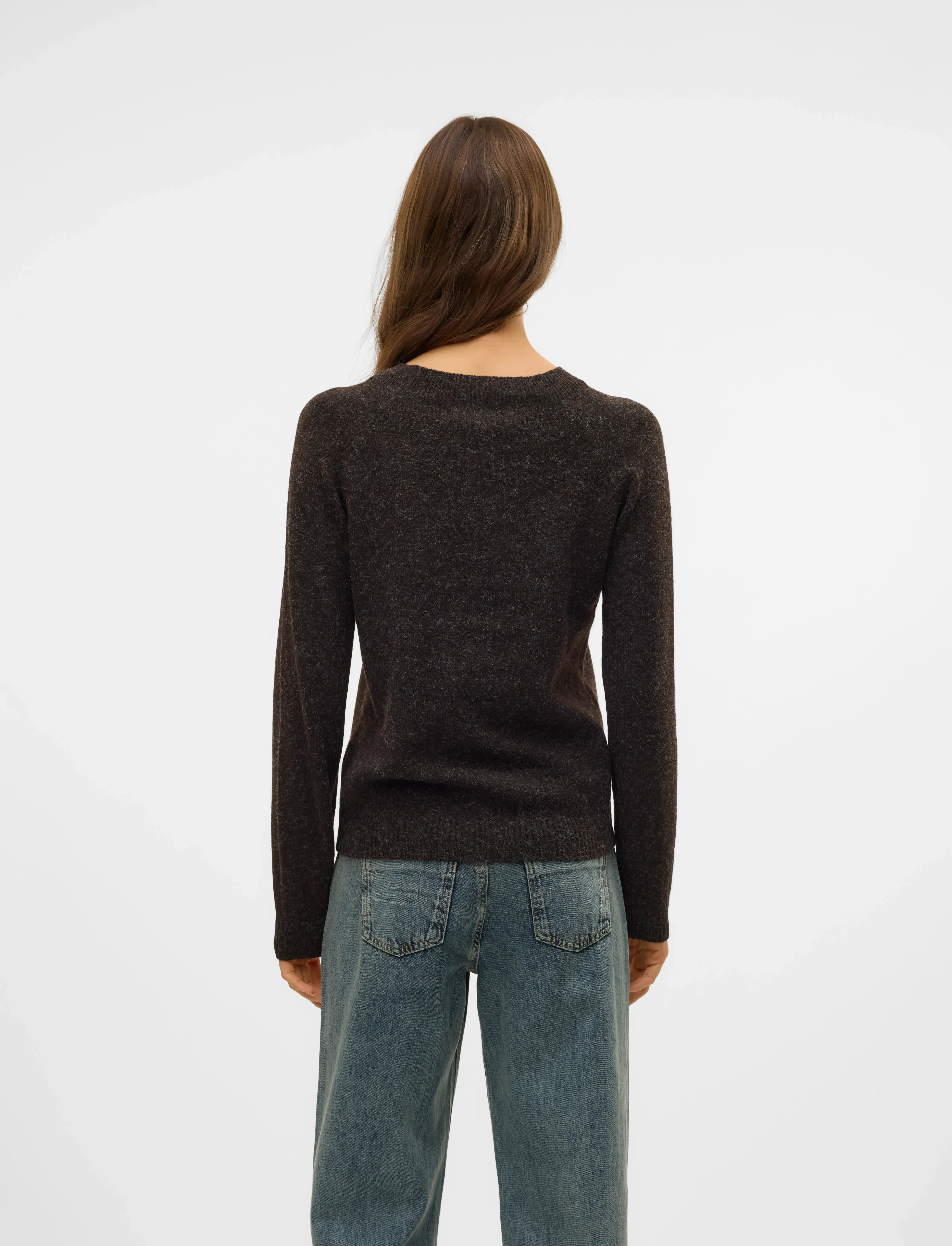 Vero Moda - VMDOFFY LS O-NECK BLOUSE GA NOOS - jumpers - chocolate torte - 2
