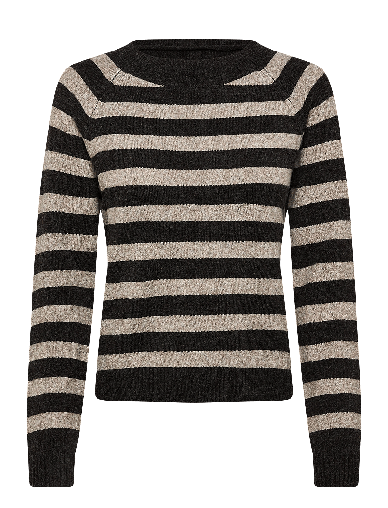 Vero Moda - VMDOFFY LS O-NECK BLOUSE GA NOOS - striktrøjer - chocolate torte - 1