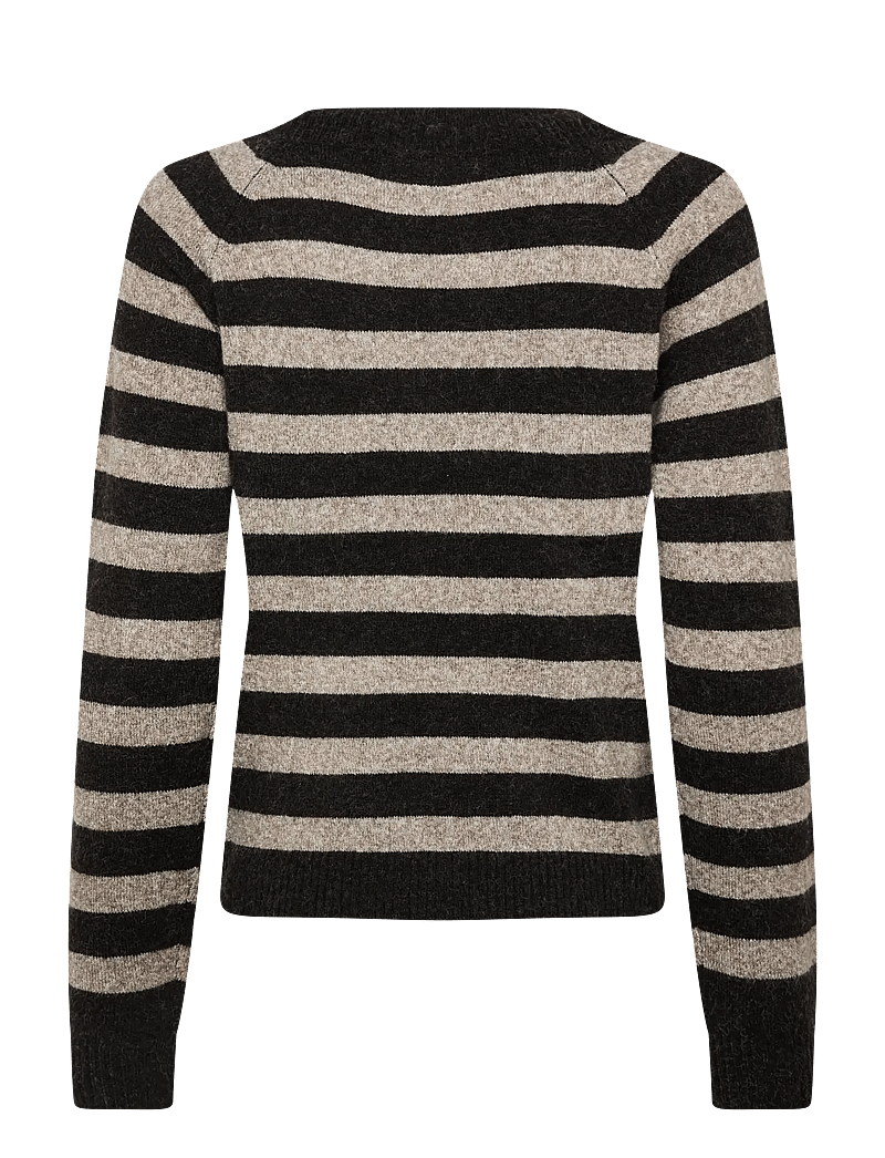 Vero Moda - VMDOFFY LS O-NECK BLOUSE GA NOOS - striktrøjer - chocolate torte - 2