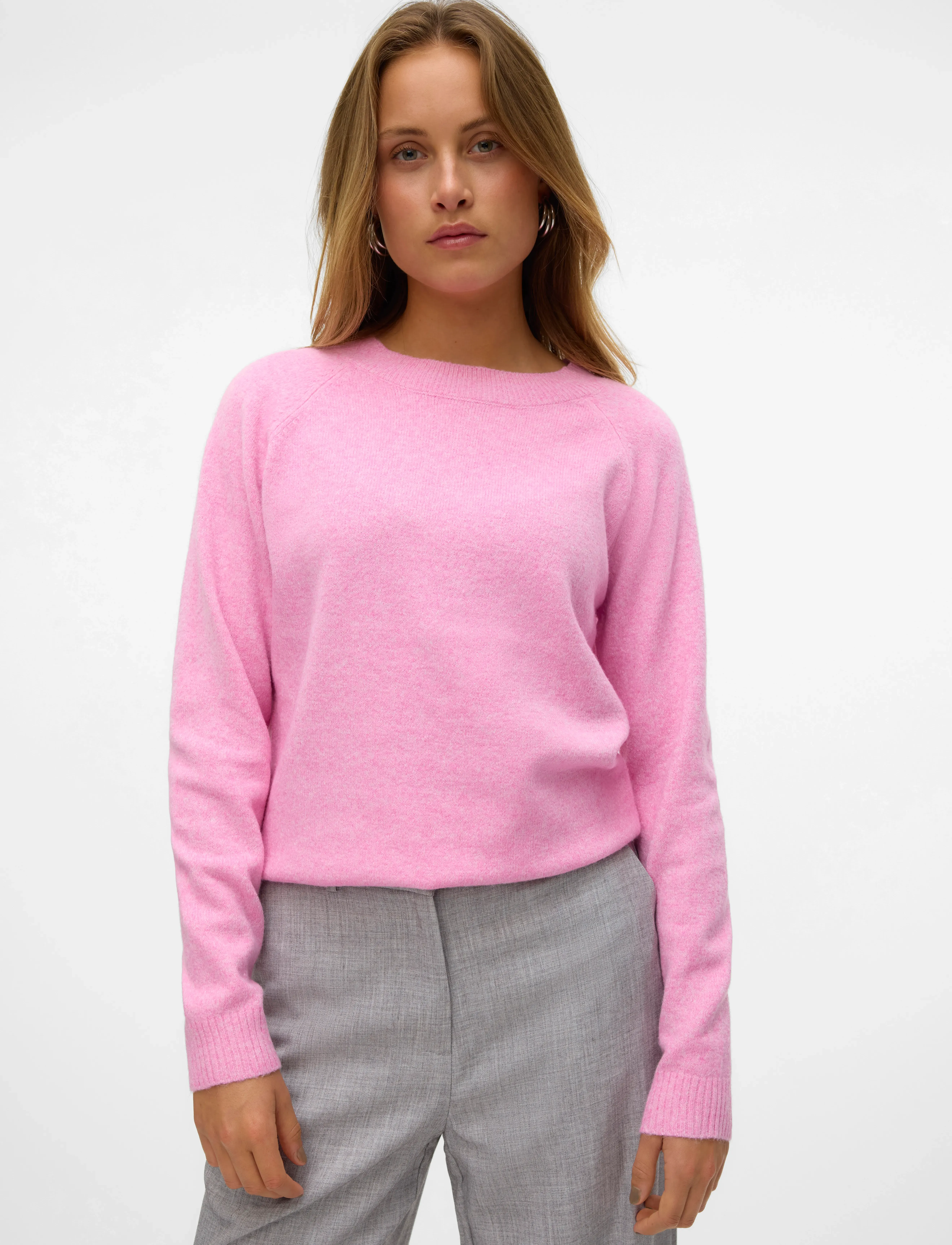 Vero Moda - VMDOFFY LS O-NECK BLOUSE GA NOOS - pullover - fuchsia pink - 4