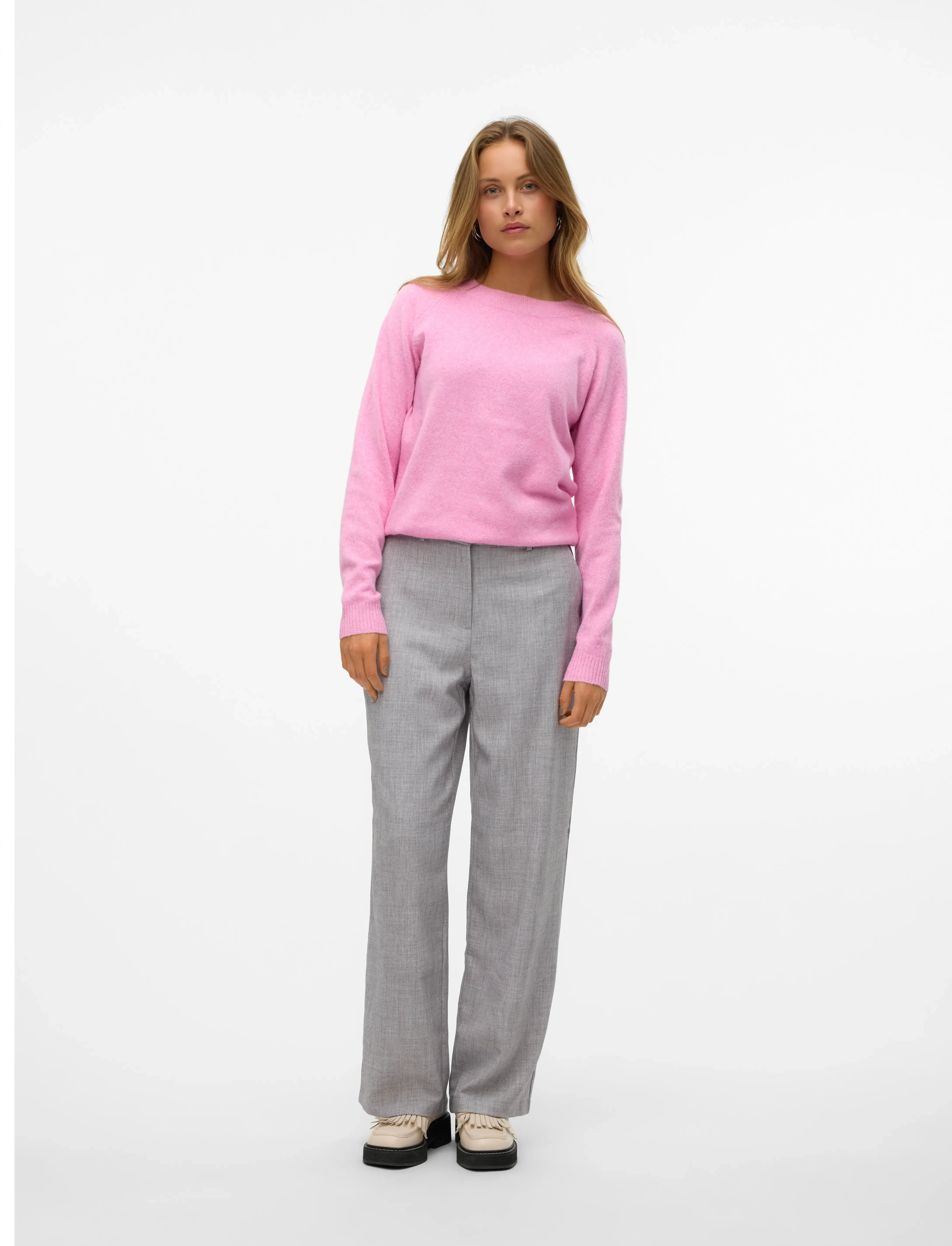 Vero Moda - VMDOFFY LS O-NECK BLOUSE GA NOOS - pullover - fuchsia pink - 5