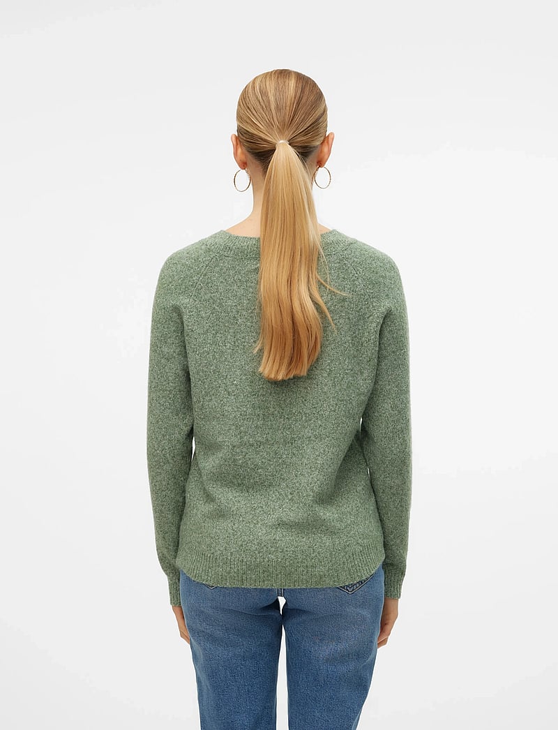 Vero Moda - VMDOFFY LS O-NECK BLOUSE GA NOOS - stickade tröjor - laurel wreath - 3